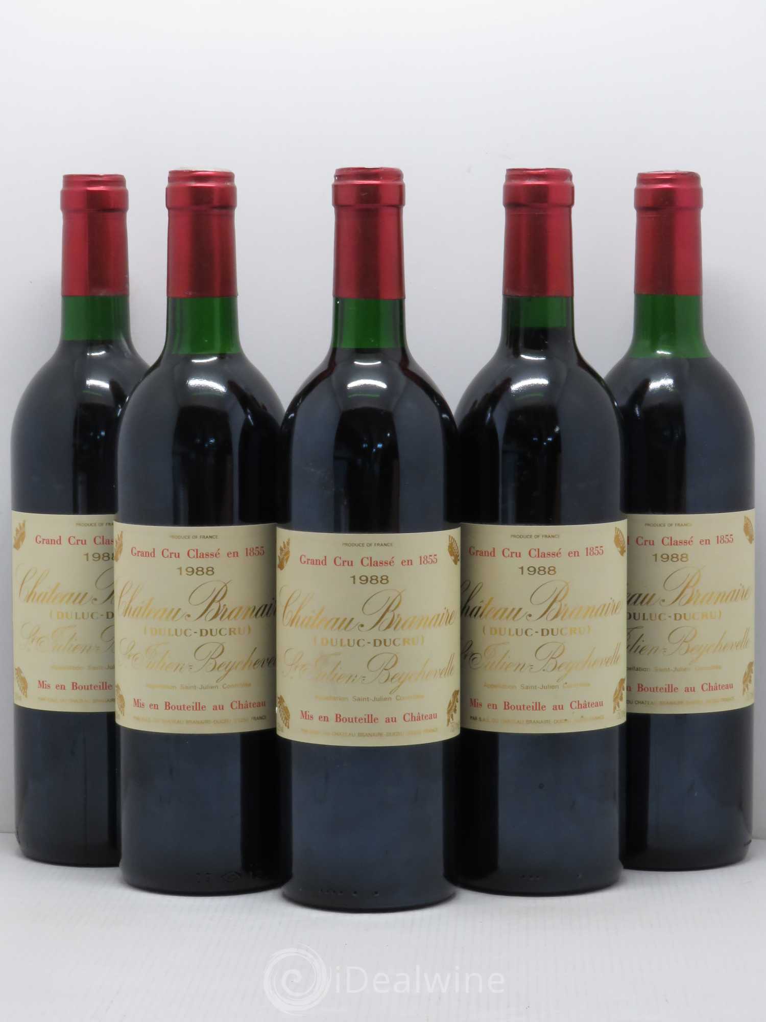 Château Branaire Ducru 4ème Grand Cru Classé 1988 - Lot de 5 bouteilles - 0