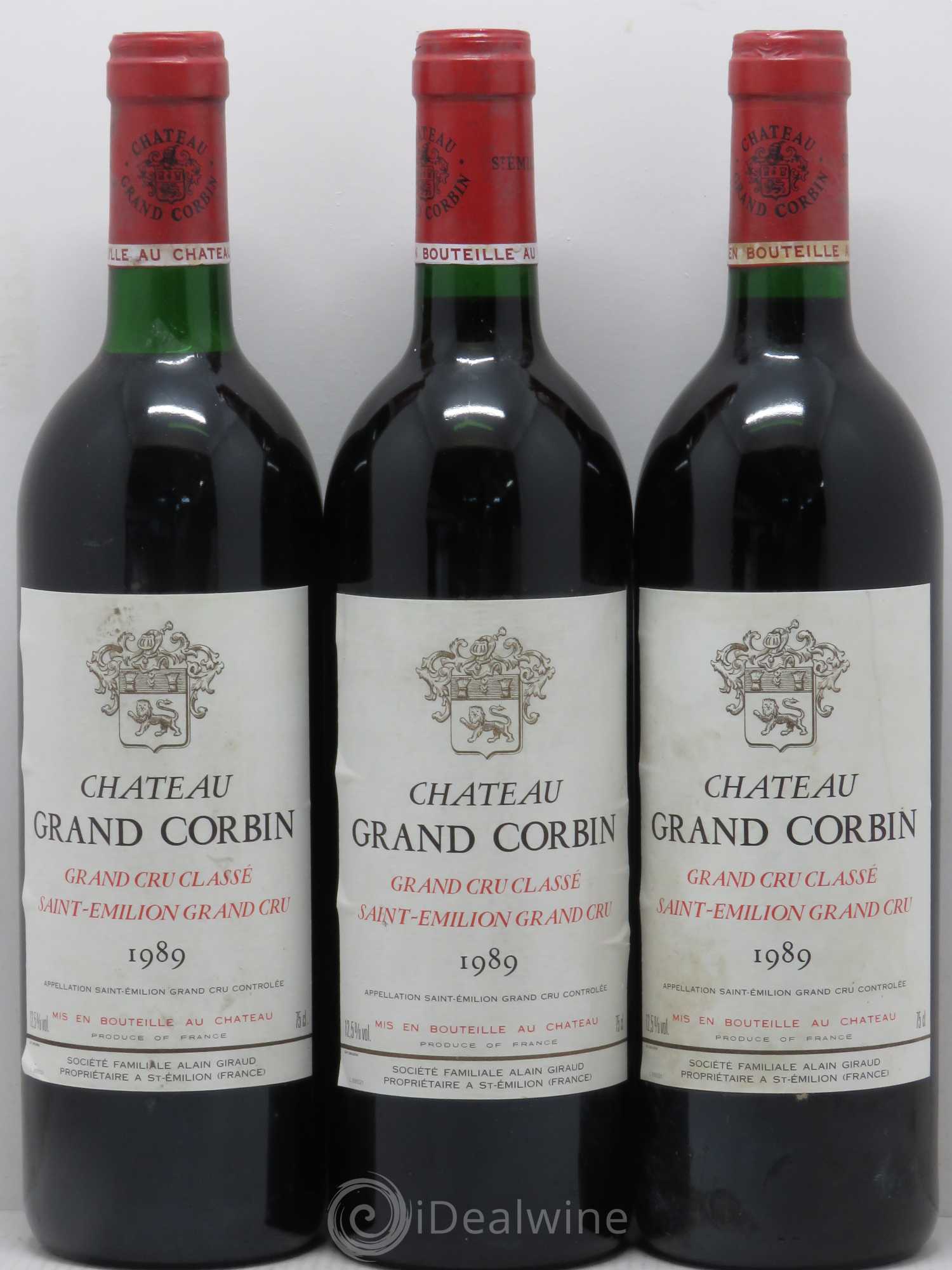 Château Grand Corbin Grand Cru Classé 1989 - Lot de 6 bouteilles - 2