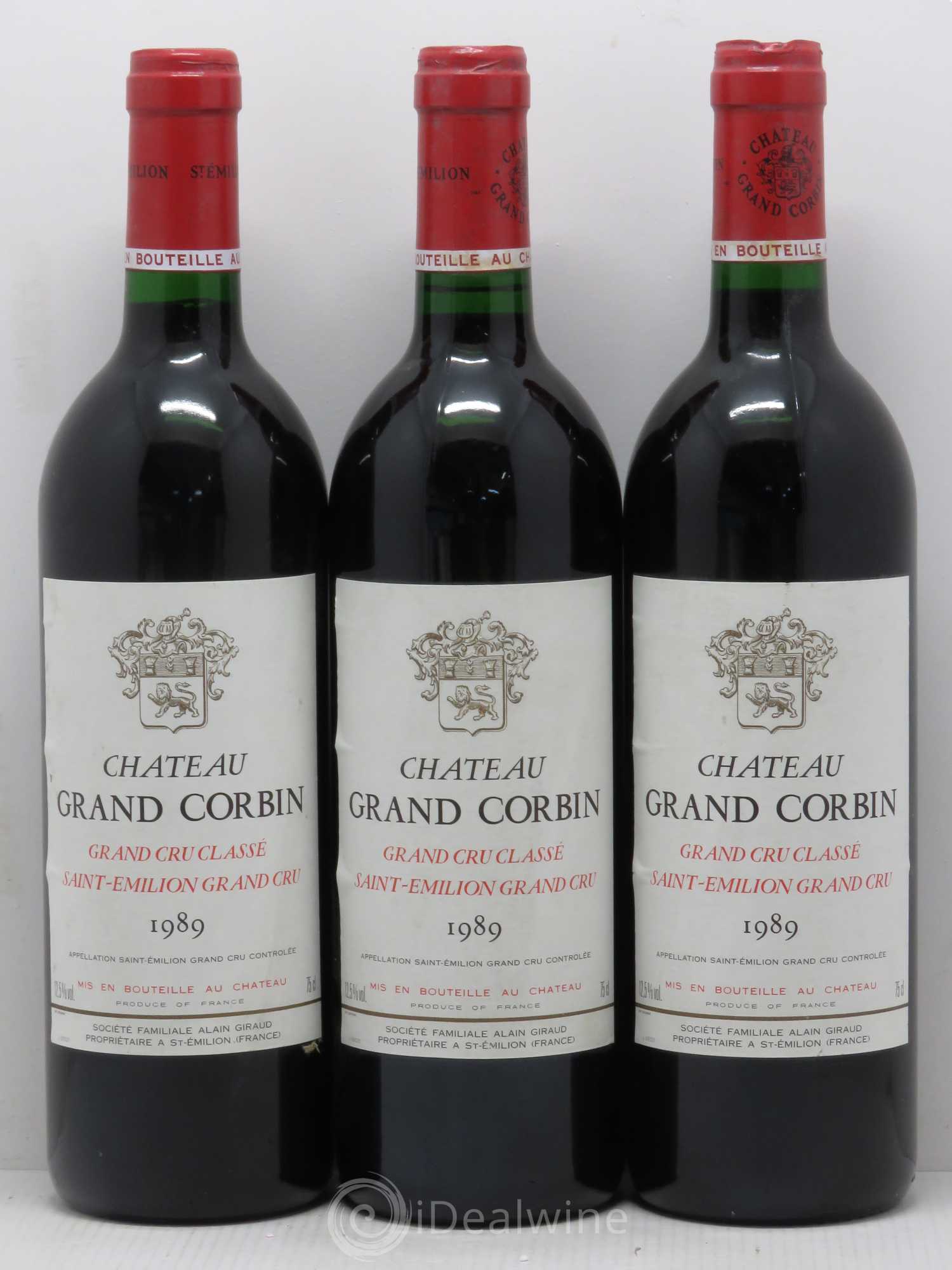 Château Grand Corbin Grand Cru Classé 1989 - Lot de 6 bouteilles - 2