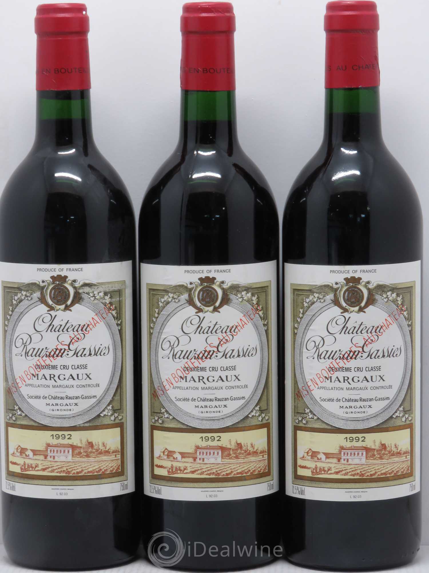 Château Rauzan-Gassies 2ème Grand Cru Classé 1992 - Lot de 6 bouteilles - 2