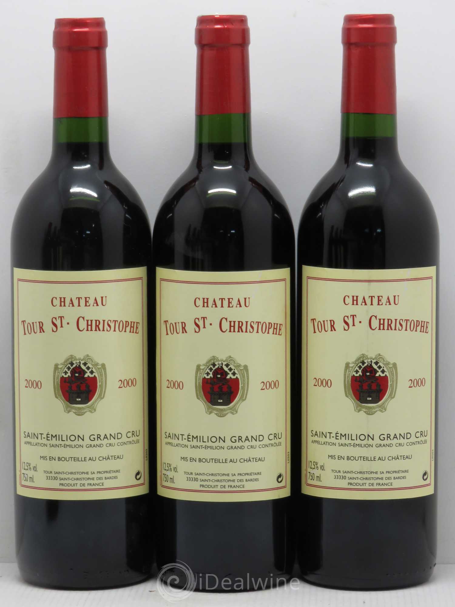 Saint-Émilion Château Tour Saint Christophe (sans prix de réserve) 2000 - Posten von 6 Flaschen - 1