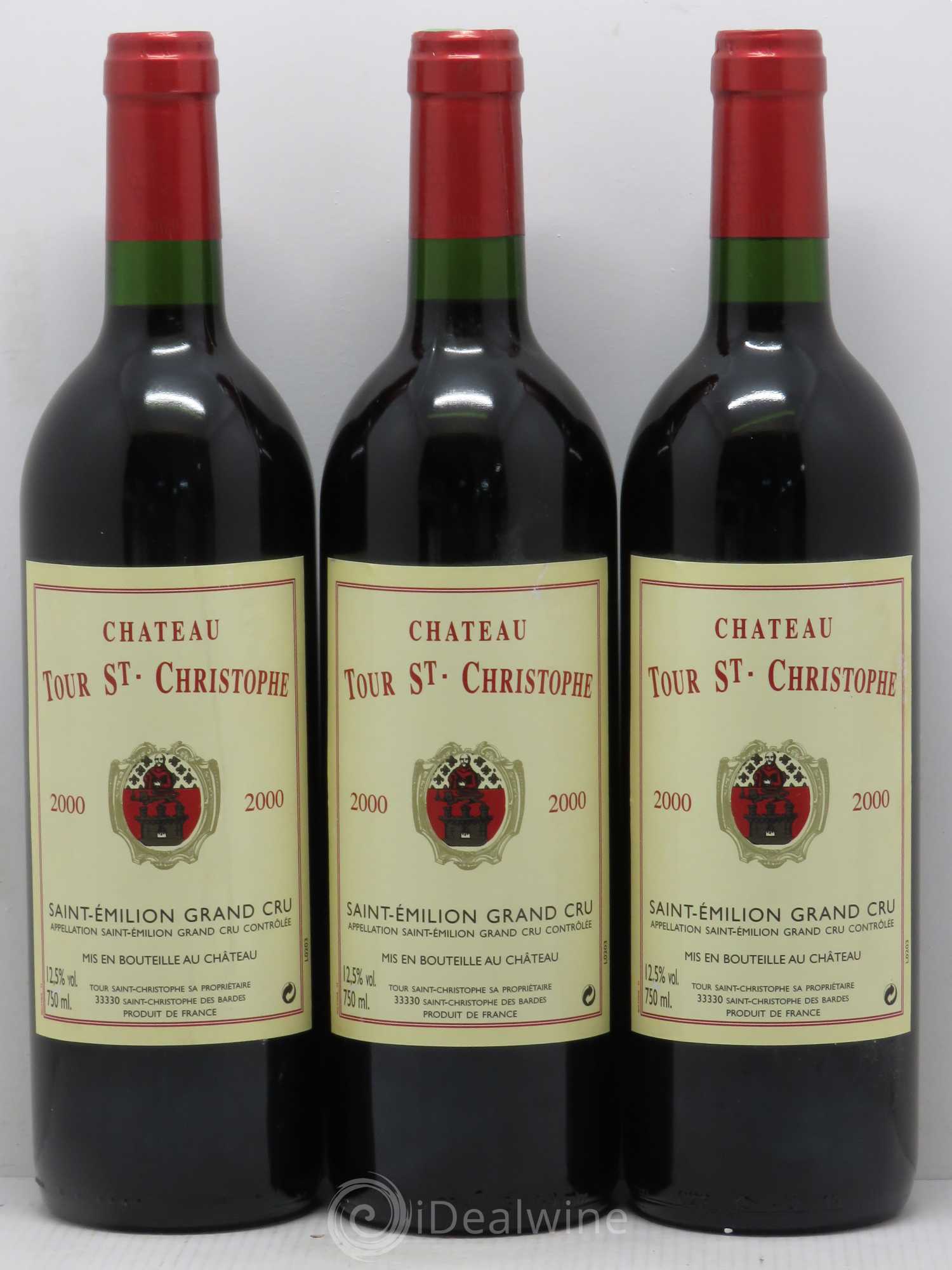 Saint-Émilion Château Tour Saint Christophe (sans prix de réserve) 2000 - Posten von 6 Flaschen - 2