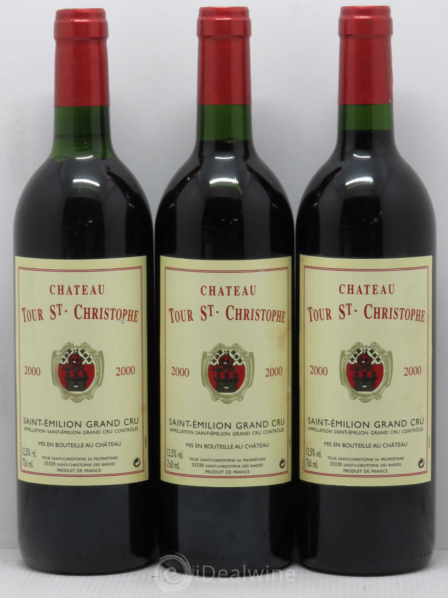 Saint-Émilion Château Tour Saint Christophe (sans prix de réserve) 2000 - Posten von 6 Flaschen - 1
