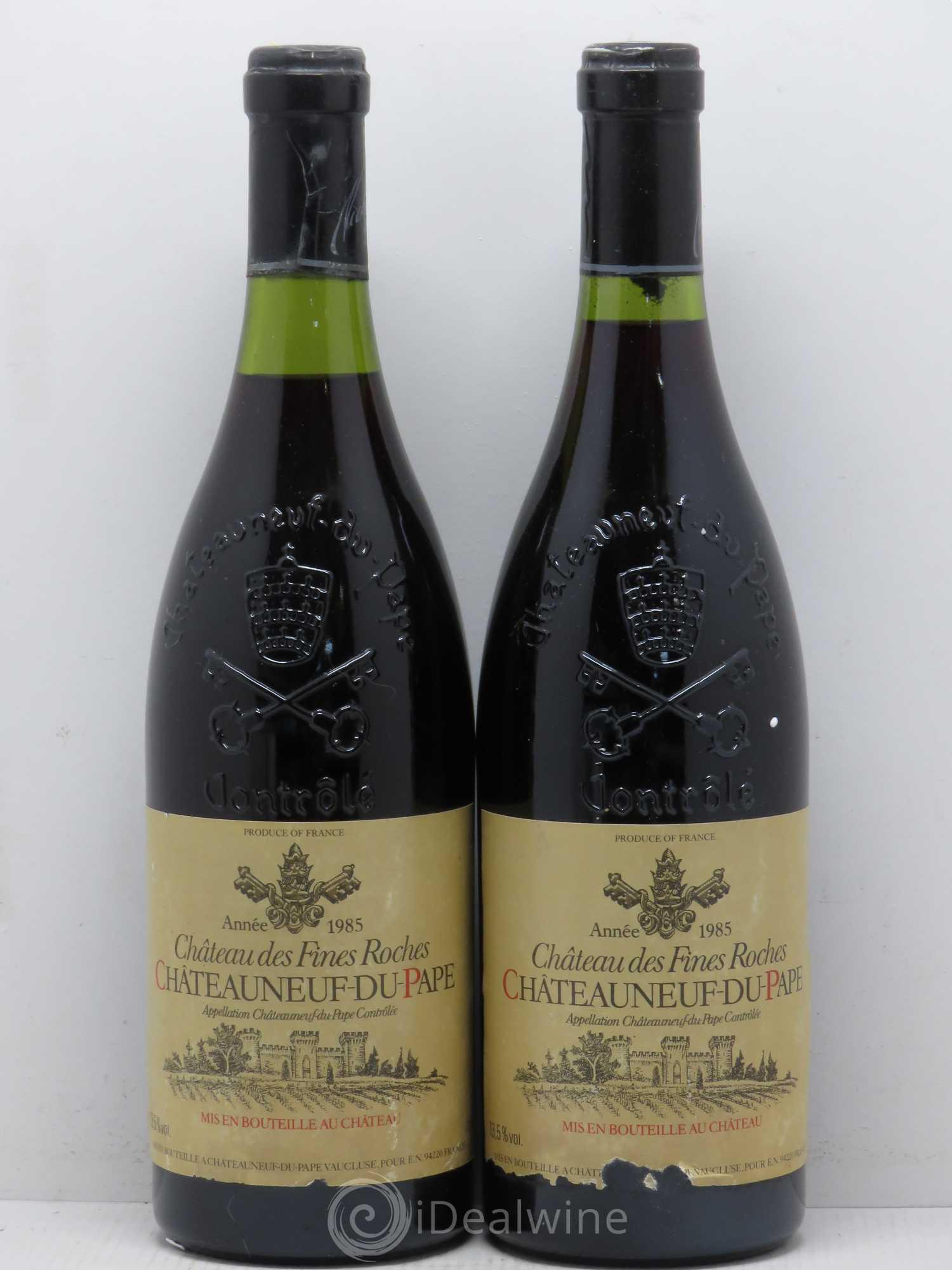 Châteauneuf-du-Pape Château des Fines Roches 1985 - Lot de 2 bouteilles - 0