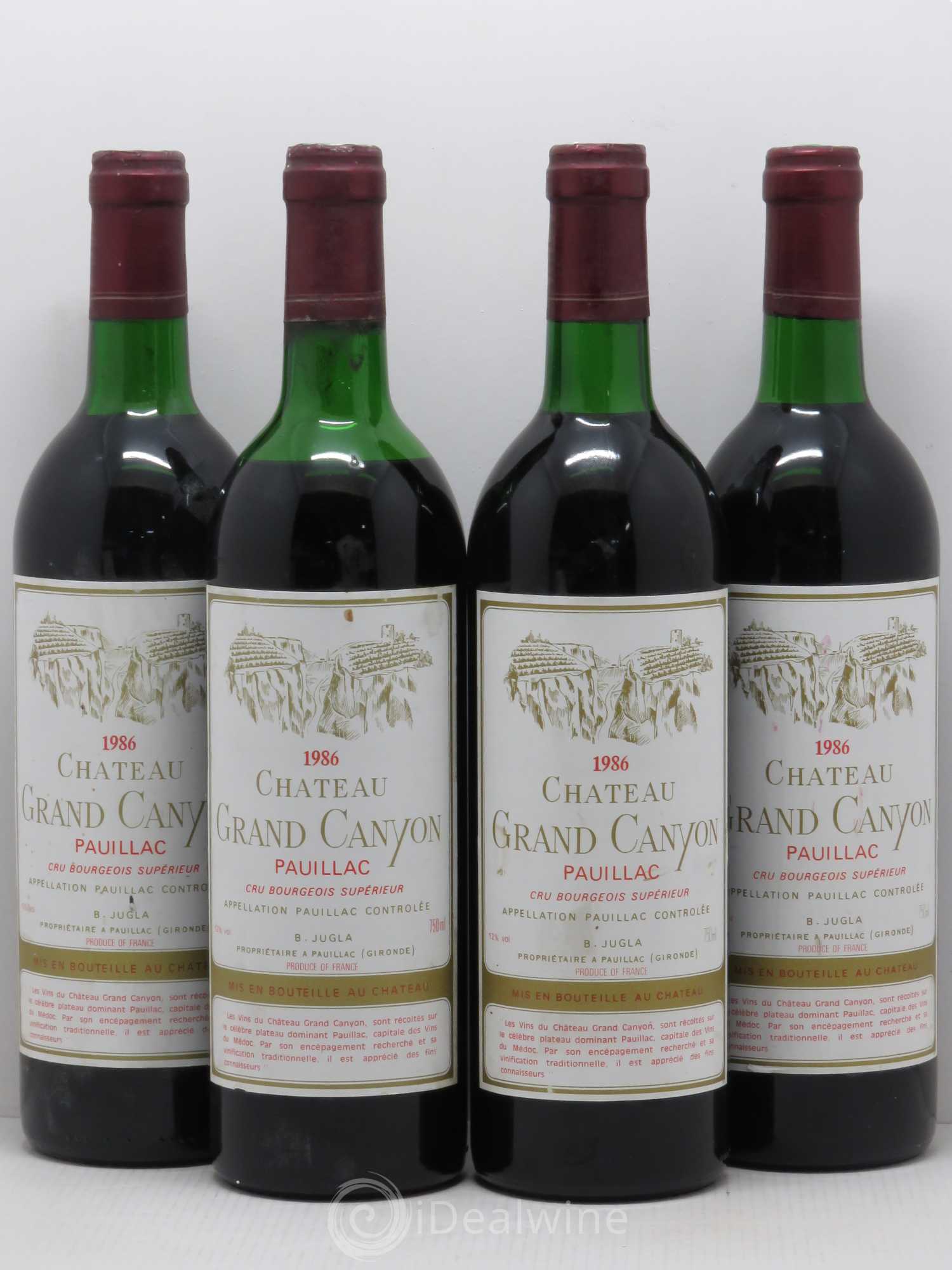 Pauillac Château Grand Canyon 1986 - Posten von 4 Flaschen - 0