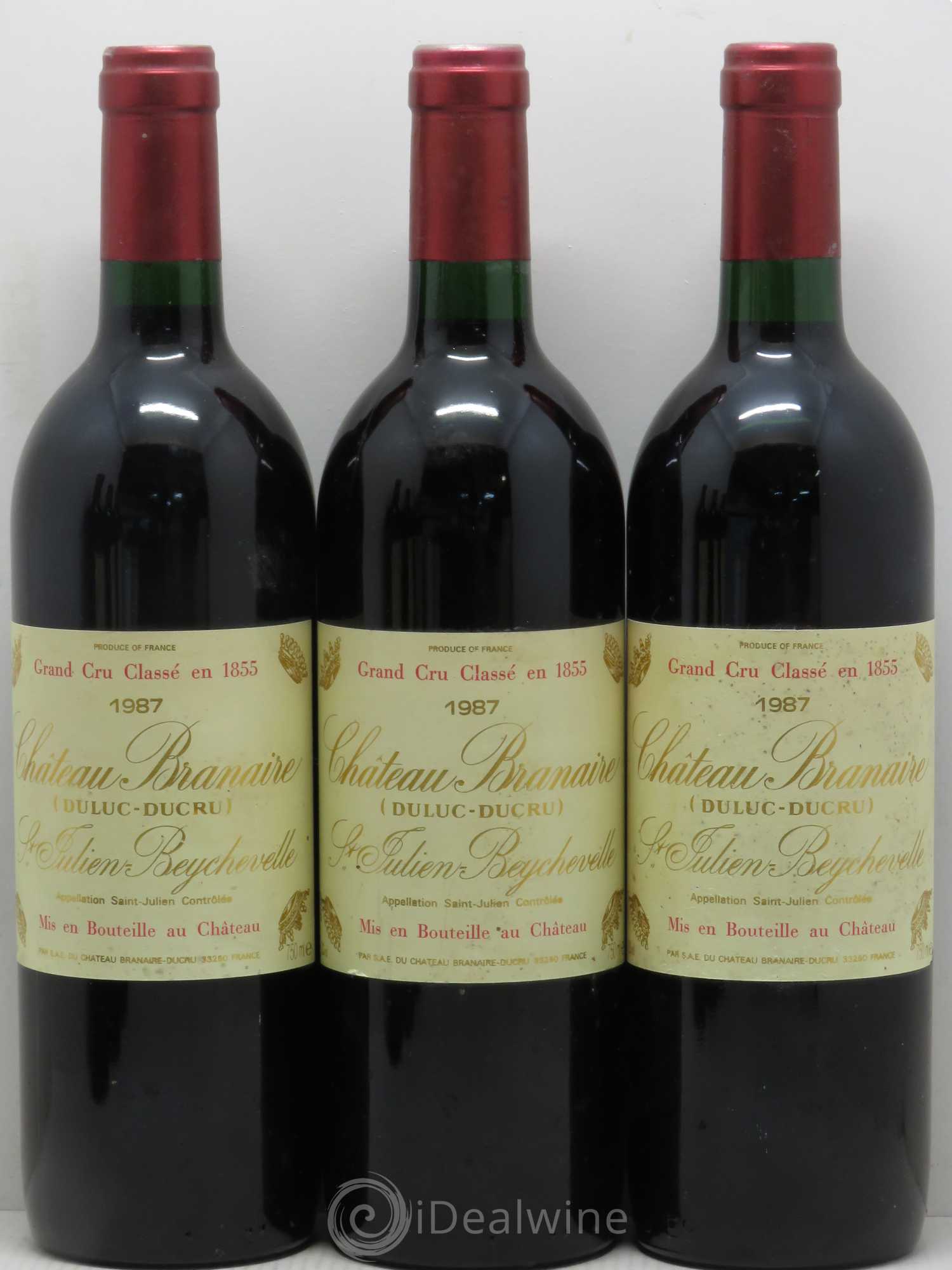 Château Branaire Ducru 4ème Grand Cru Classé 1987 - Lot de 6 bouteilles - 1