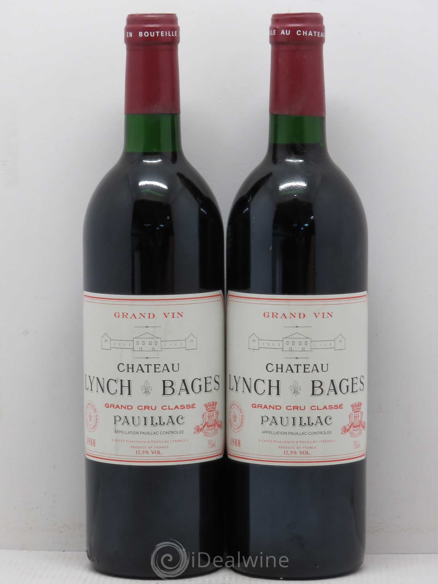 Château Lynch Bages 5ème Grand Cru Classé 1988 - Lot de 2 bouteilles - 0