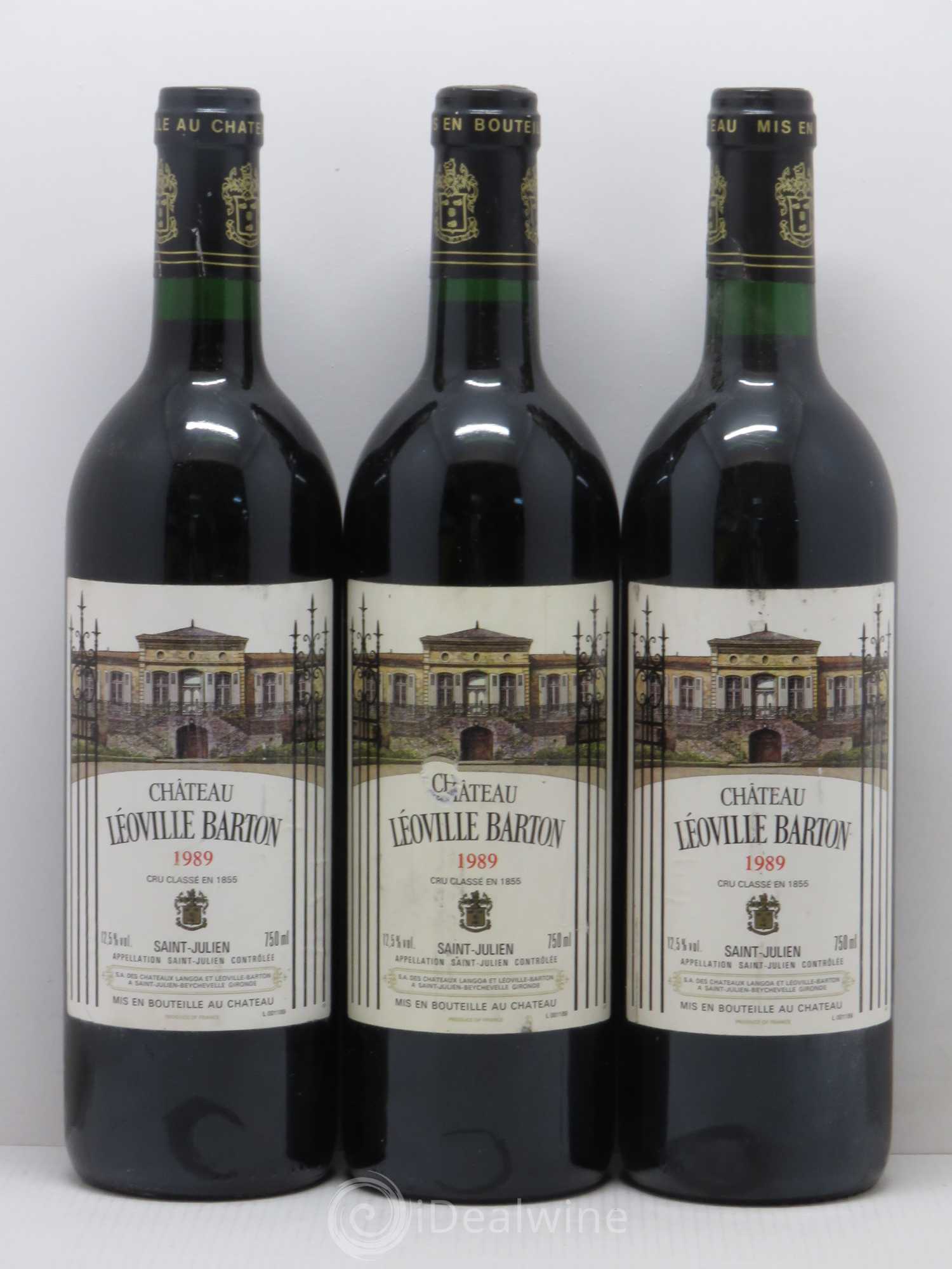 Château Léoville Barton 2ème Grand Cru Classé 1989 - Lot de 3 bouteilles - 0