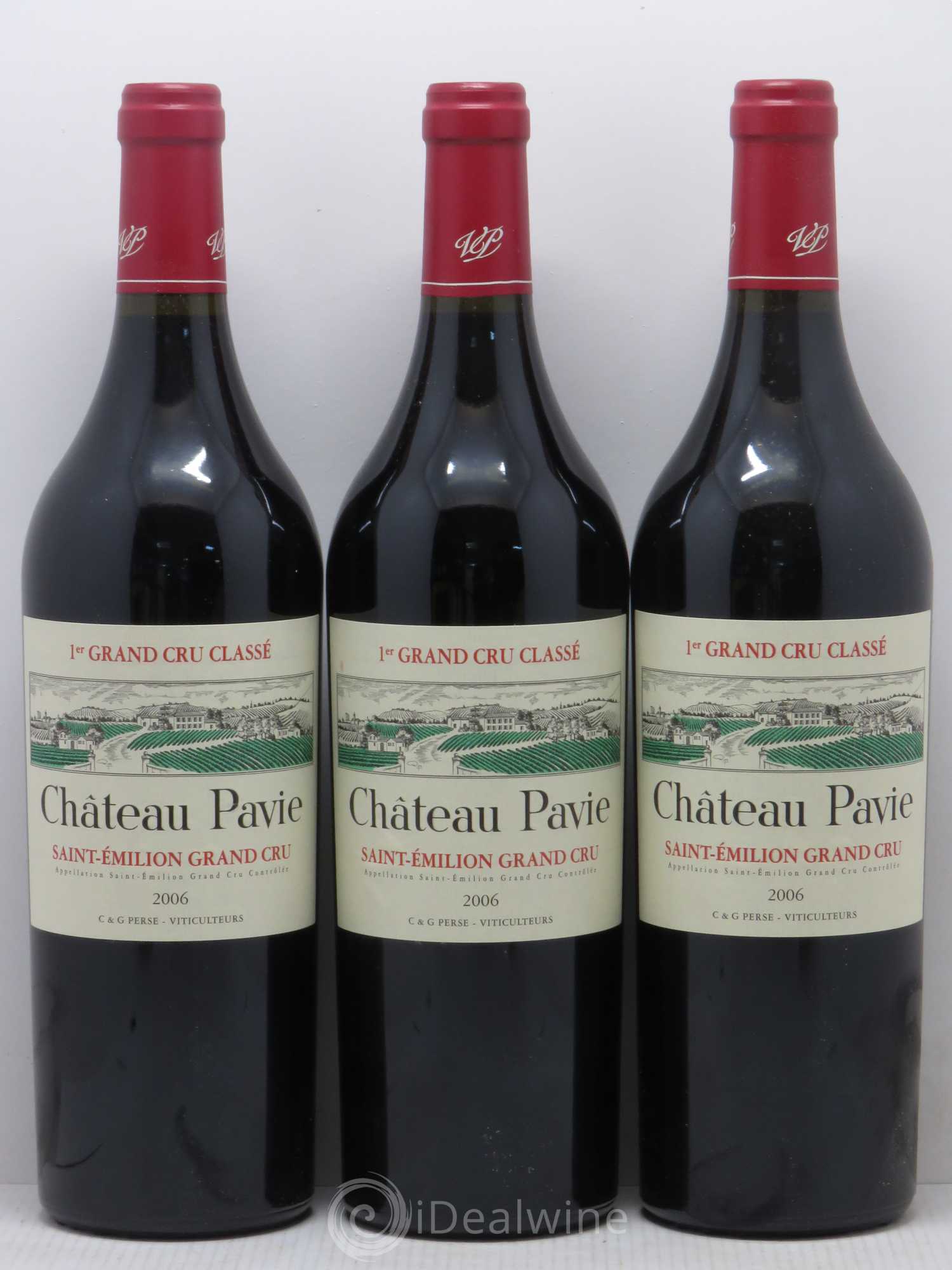 Château Pavie 1er Grand Cru Classé A 2006 - Lot de 3 bouteilles - 0