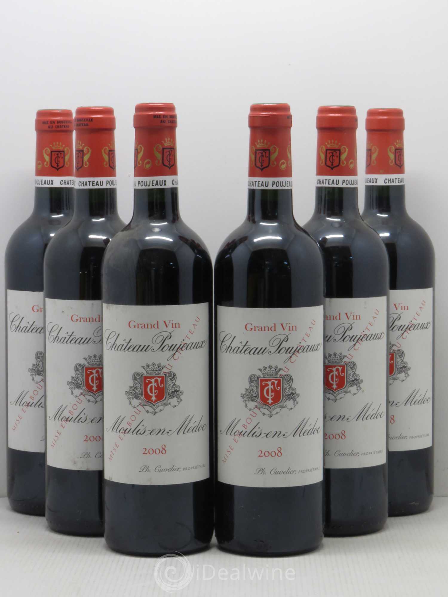 Château Poujeaux 2008 - Lot de 6 bouteilles - 0