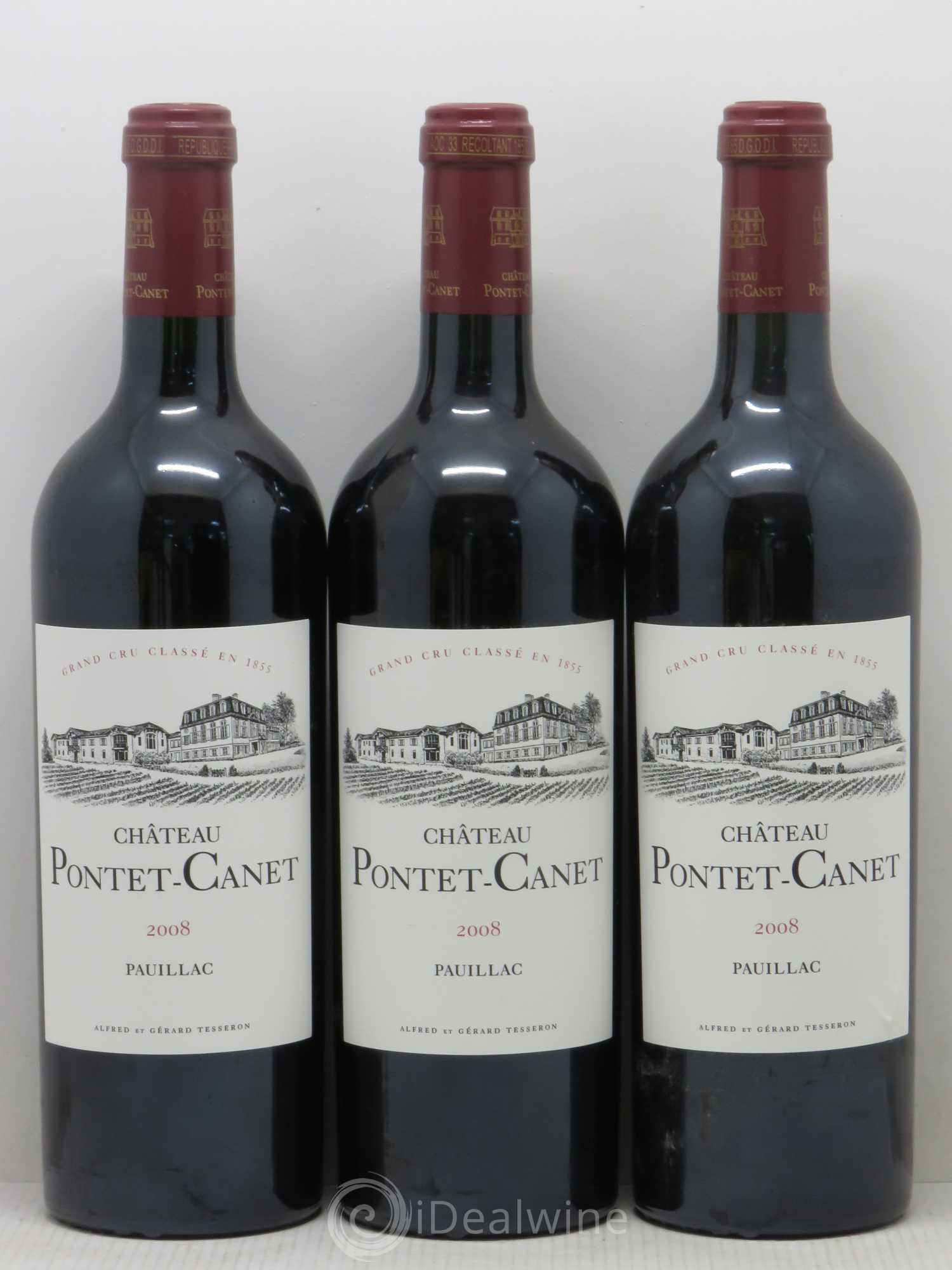 Château Pontet Canet 5ème Grand Cru Classé 2008 - Lot de 6 bouteilles - 1