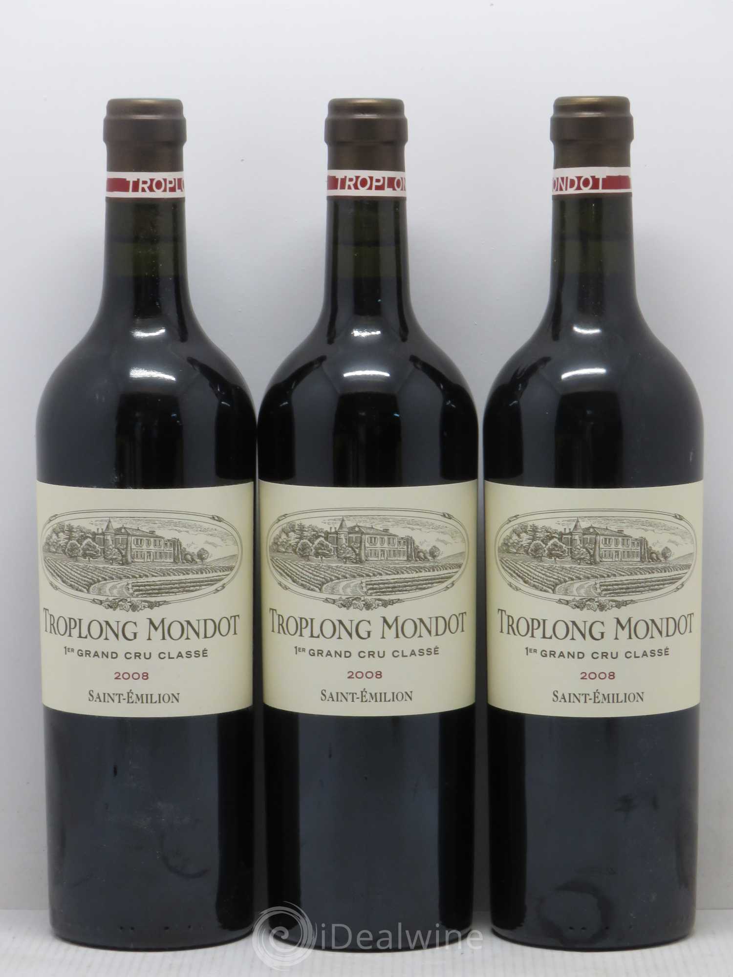 Château Troplong Mondot 1er Grand Cru Classé B 2008 - Lotto di 6 bottiglie - 1