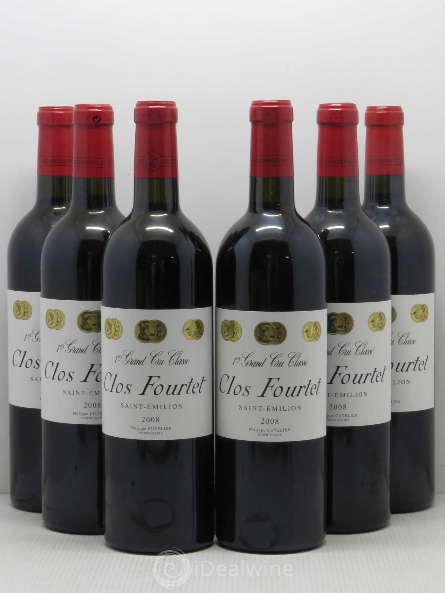 Clos Fourtet 1er Grand Cru Classé B 2008 - Lot de 6 bouteilles - 0
