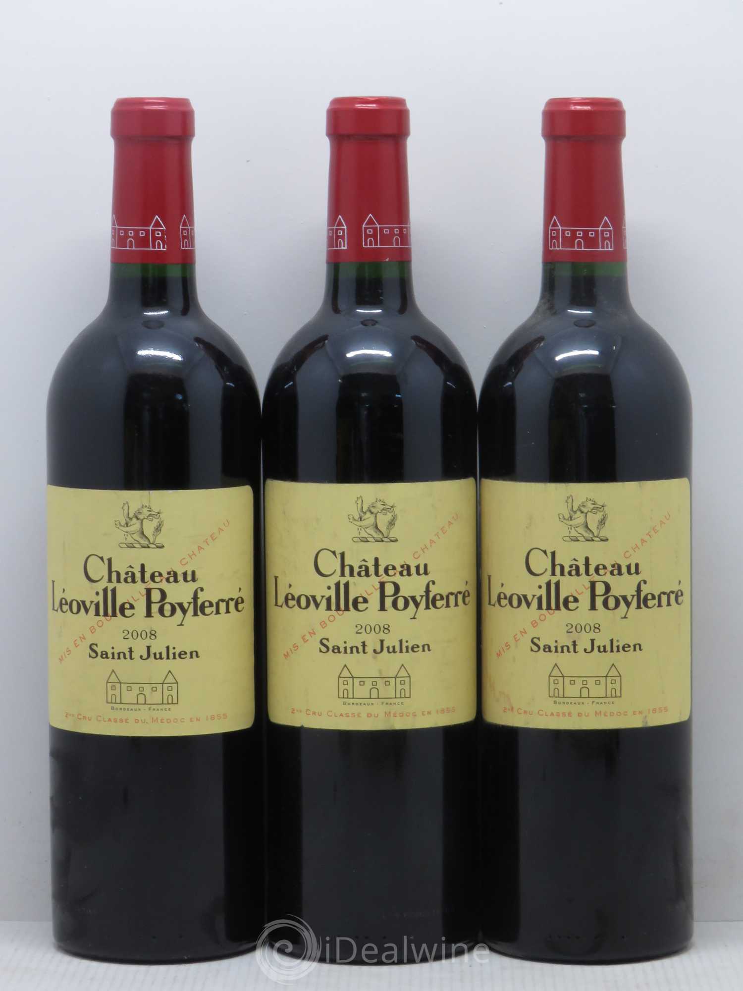 Château Léoville Poyferré 2ème Grand Cru Classé 2008 - Lot de 6 bouteilles - 1