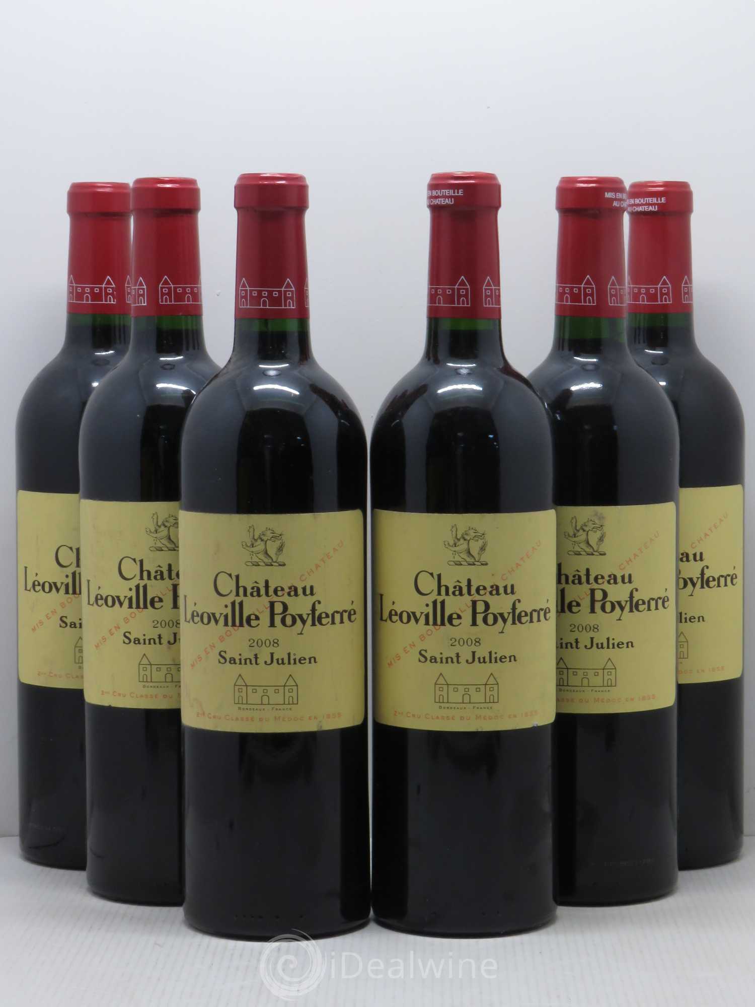 Château Léoville Poyferré 2ème Grand Cru Classé 2008 - Lot de 6 bouteilles - 0