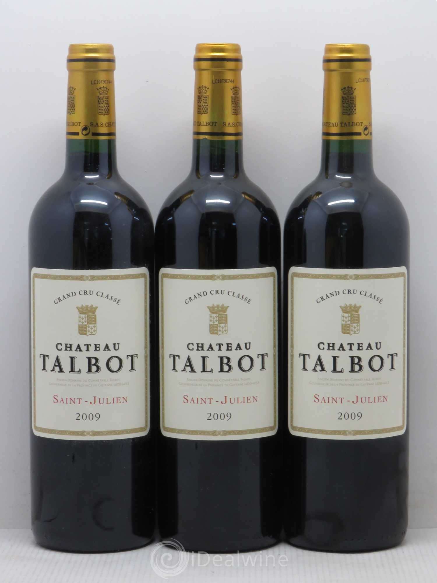 Château Talbot 4ème Grand Cru Classé 2009 - Lot de 6 bouteilles - 1