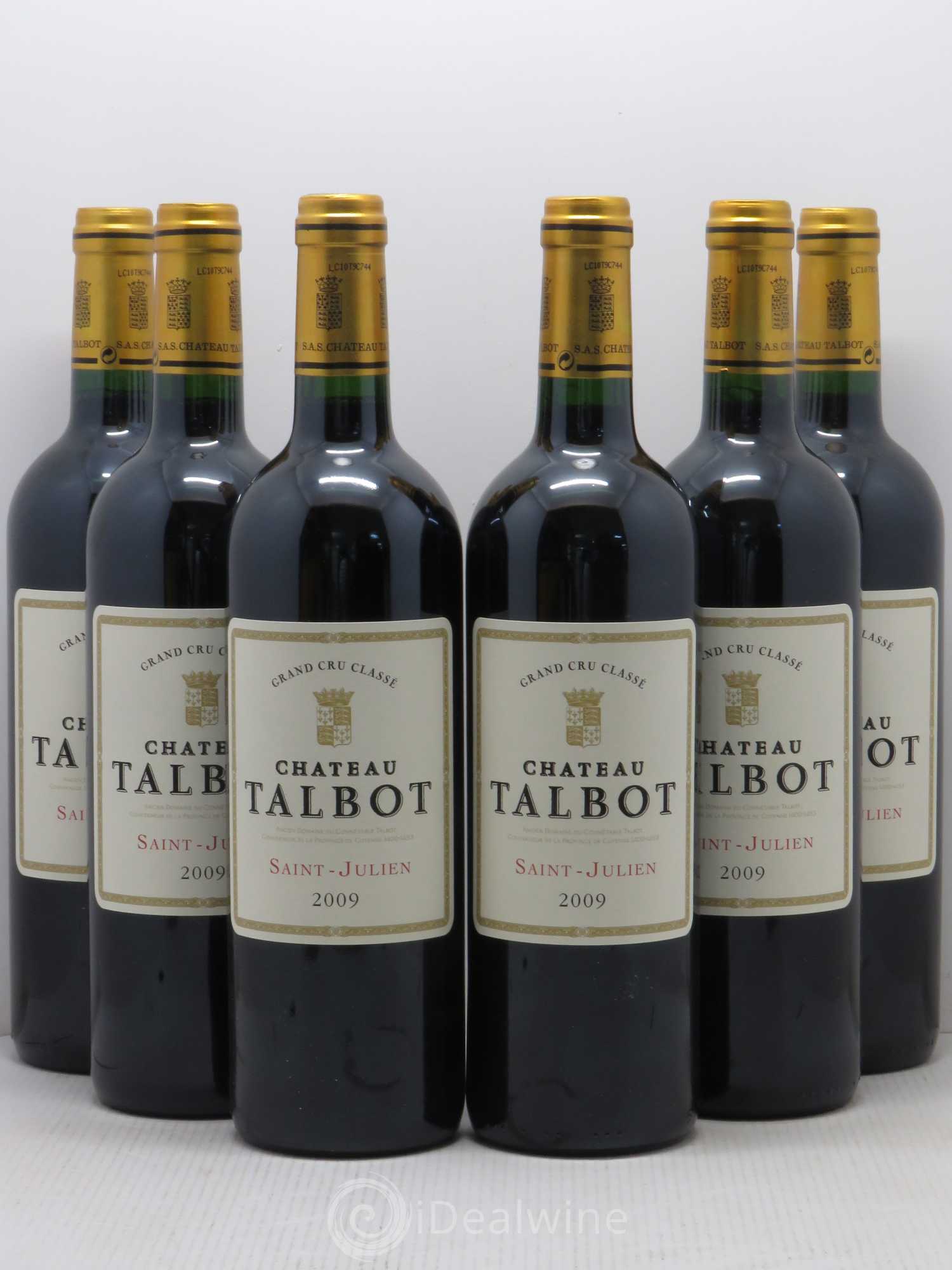 Château Talbot 4ème Grand Cru Classé 2009 - Lot de 6 bouteilles - 0