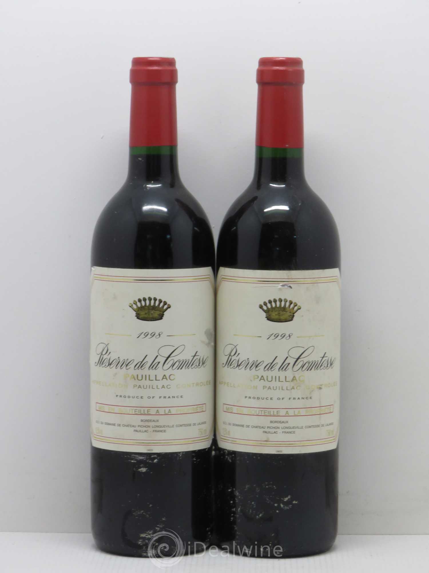 Réserve de la Comtesse Second Vin 1998 - Lot de 2 bouteilles - 0