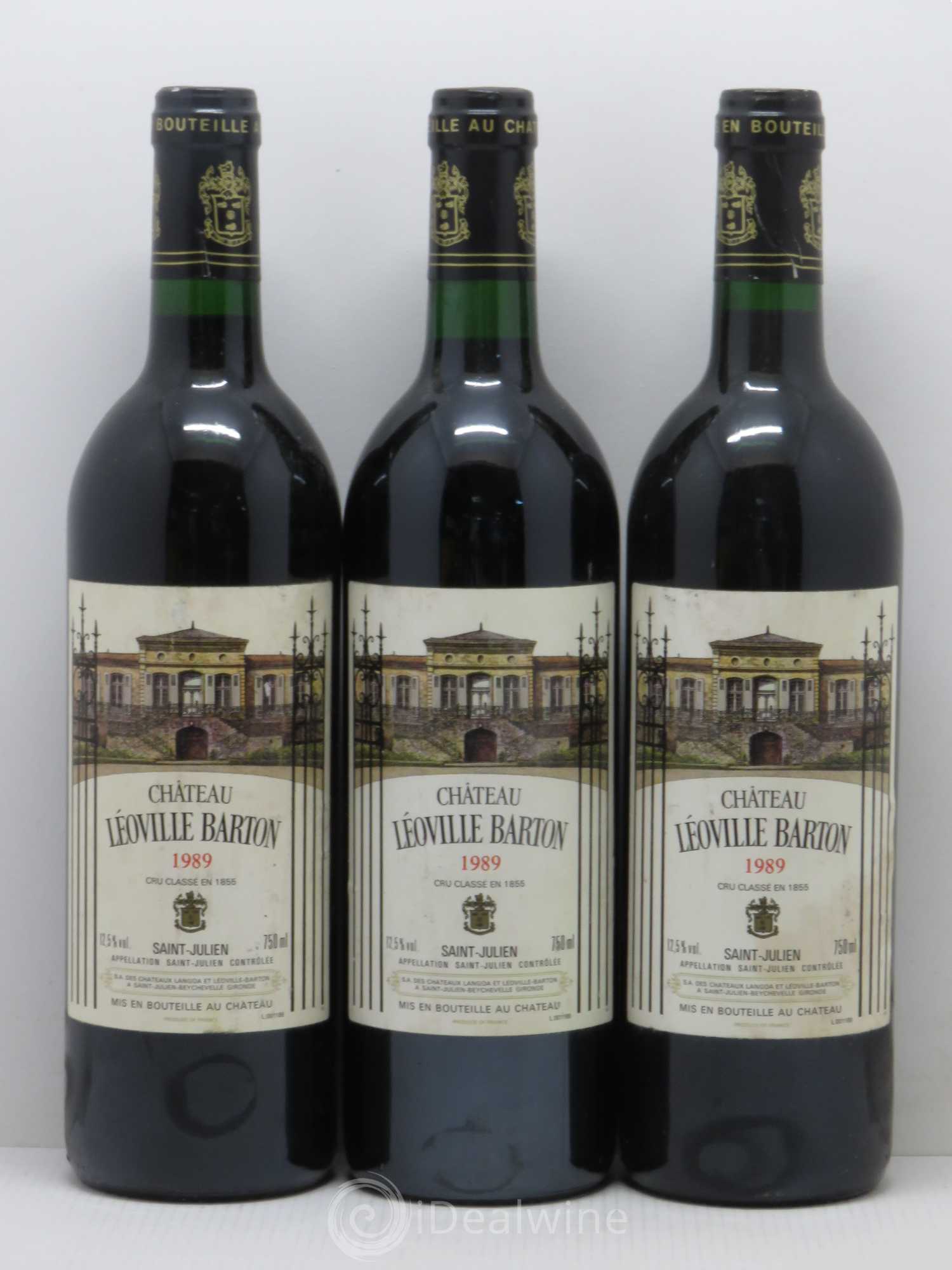 Château Léoville Barton 2ème Grand Cru Classé 1989 - Lot de 3 bouteilles - 0