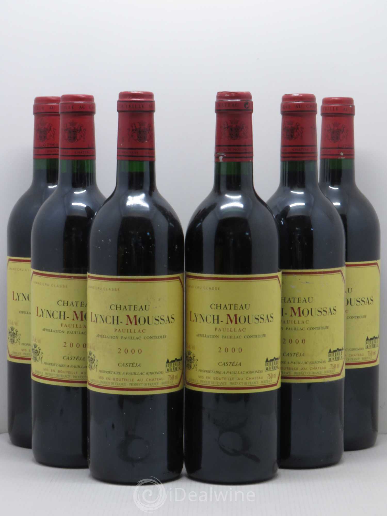 Château Lynch Moussas 5ème Grand Cru Classé 2000 - Lot de 6 bouteilles - 0
