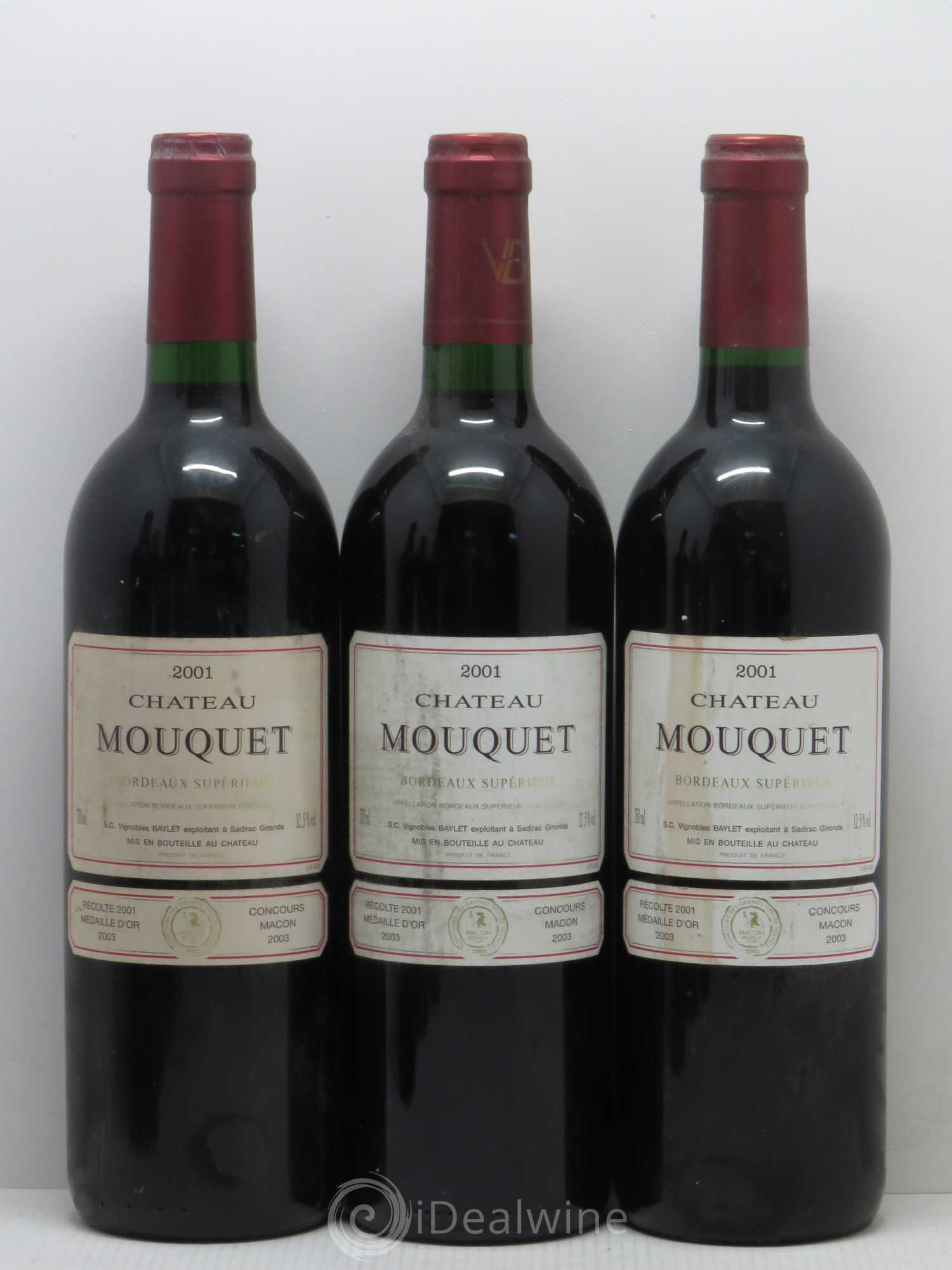 Divers Château Mouquet (sans prix de réserve) 2001 - Posten von 6 Flaschen - 1