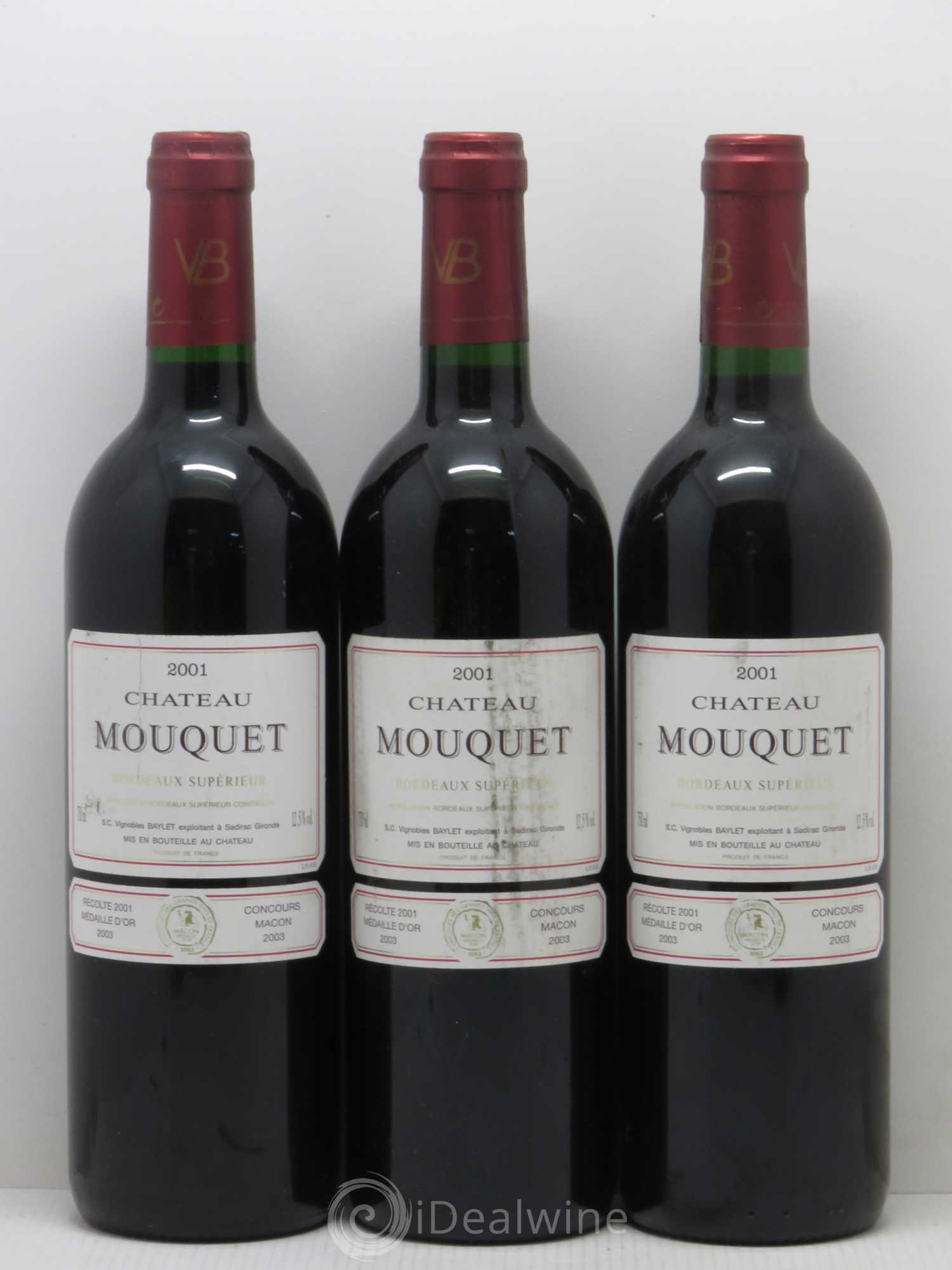 Divers Château Mouquet (sans prix de réserve) 2001 - Posten von 6 Flaschen - 2