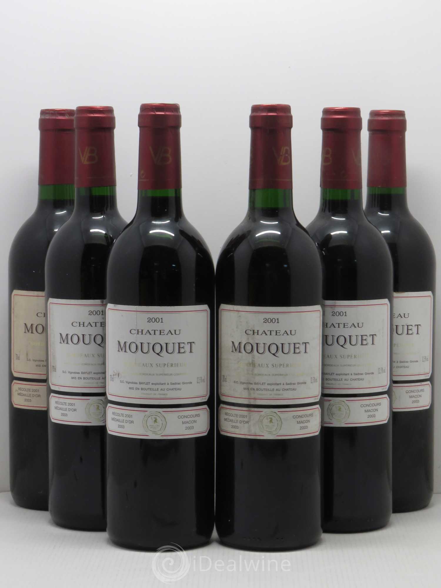 Divers Château Mouquet (sans prix de réserve) 2001 - Posten von 6 Flaschen - 0