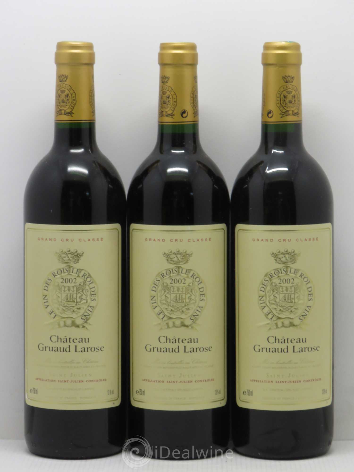 Château Gruaud Larose 2ème Grand Cru Classé 2002 - Lot de 3 bouteilles - 0