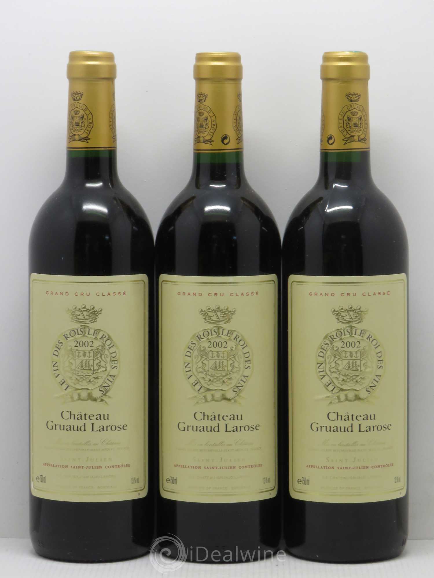 Château Gruaud Larose 2ème Grand Cru Classé 2002 - Lot de 3 bouteilles - 0