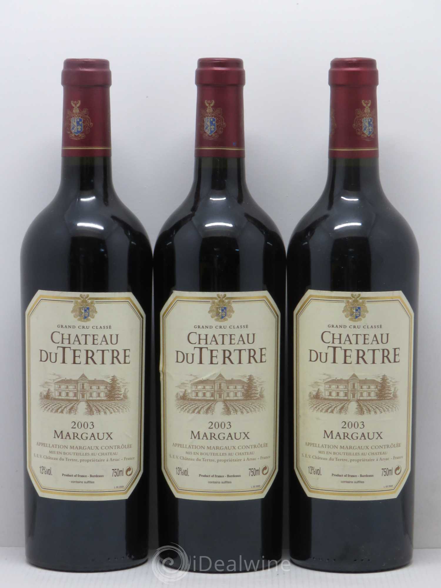 Château du Tertre 5ème Grand Cru Classé 2003 - Lot de 6 bouteilles - 1