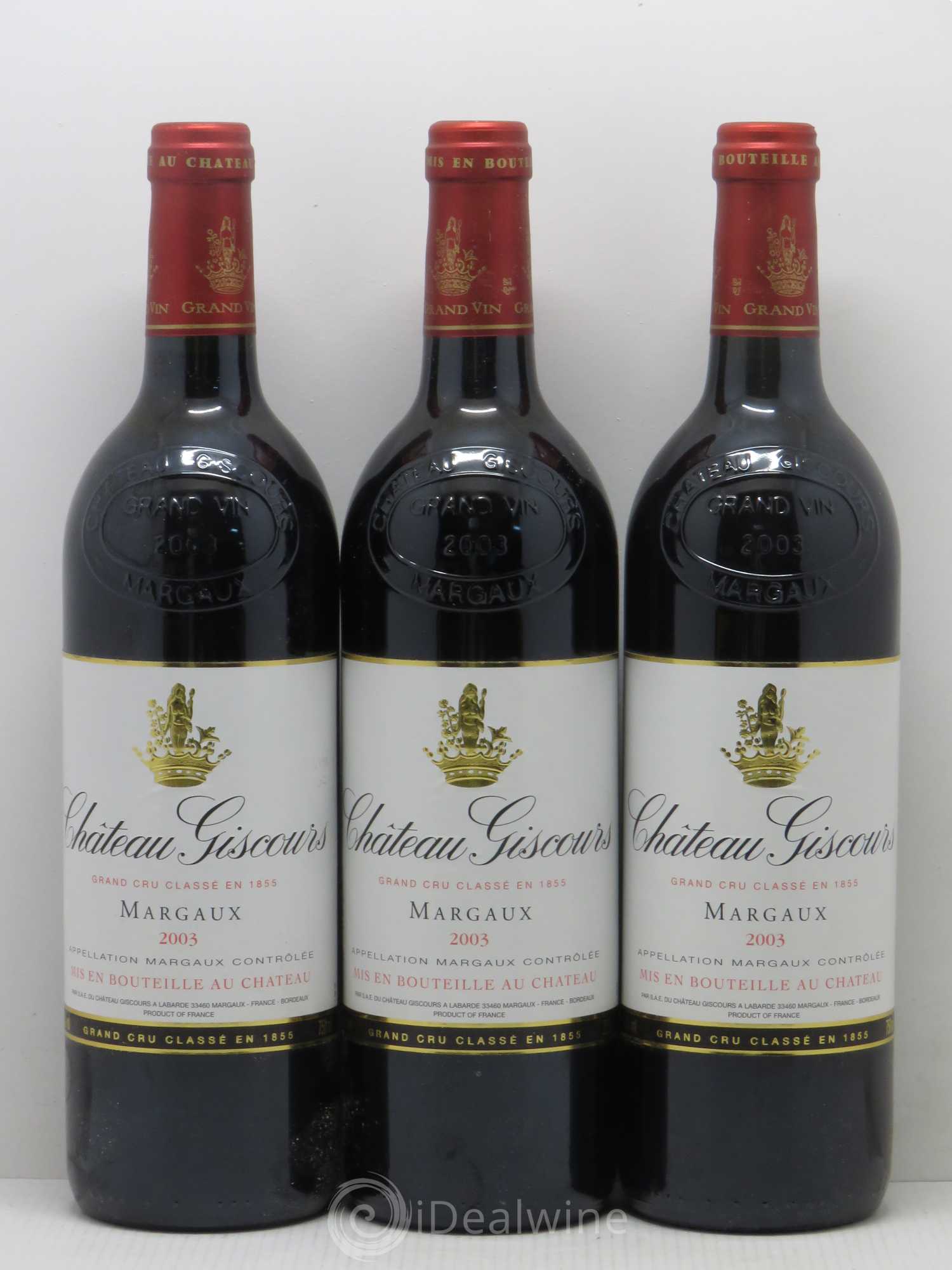 Château Giscours 3ème Grand Cru Classé 2003 - Lot de 3 bouteilles - 0