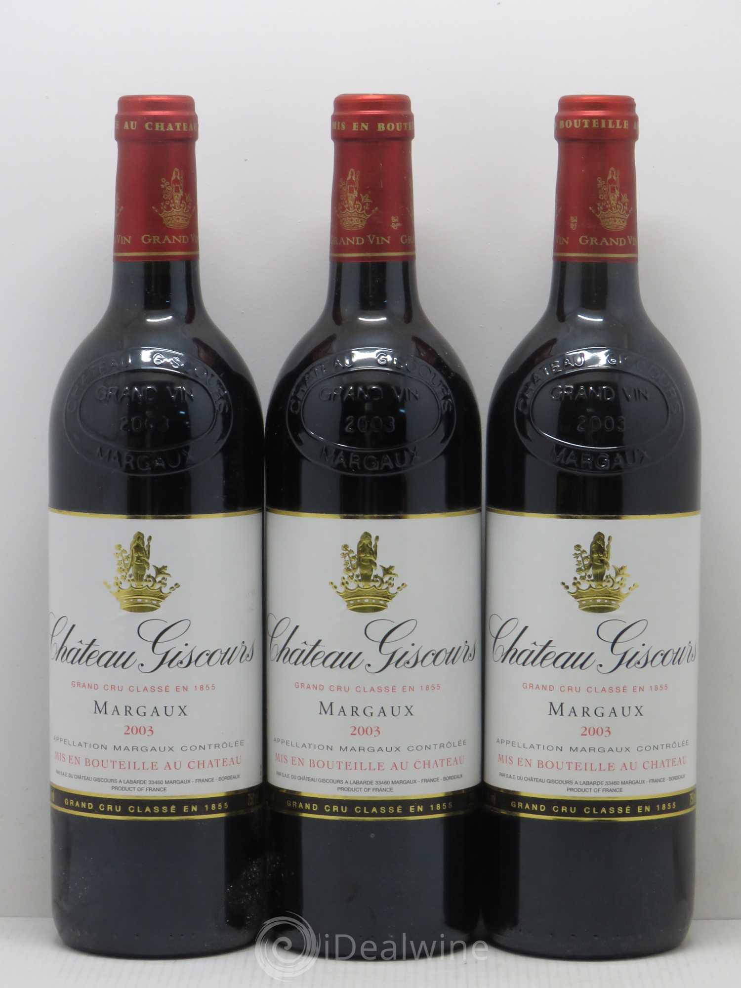 Château Giscours 3ème Grand Cru Classé 2003 - Lot de 3 bouteilles - 0