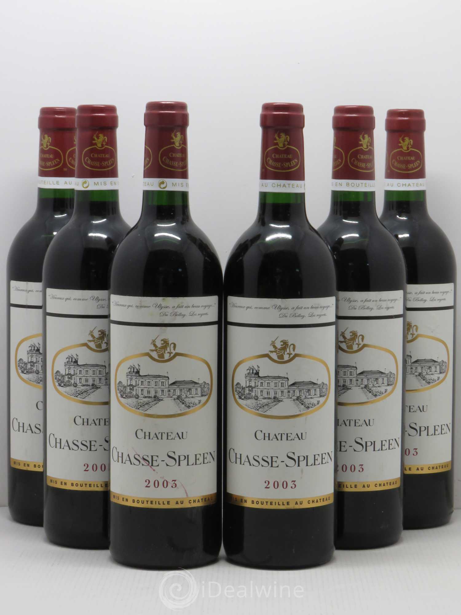 Château Chasse Spleen 2003 - Lot de 6 bouteilles - 0