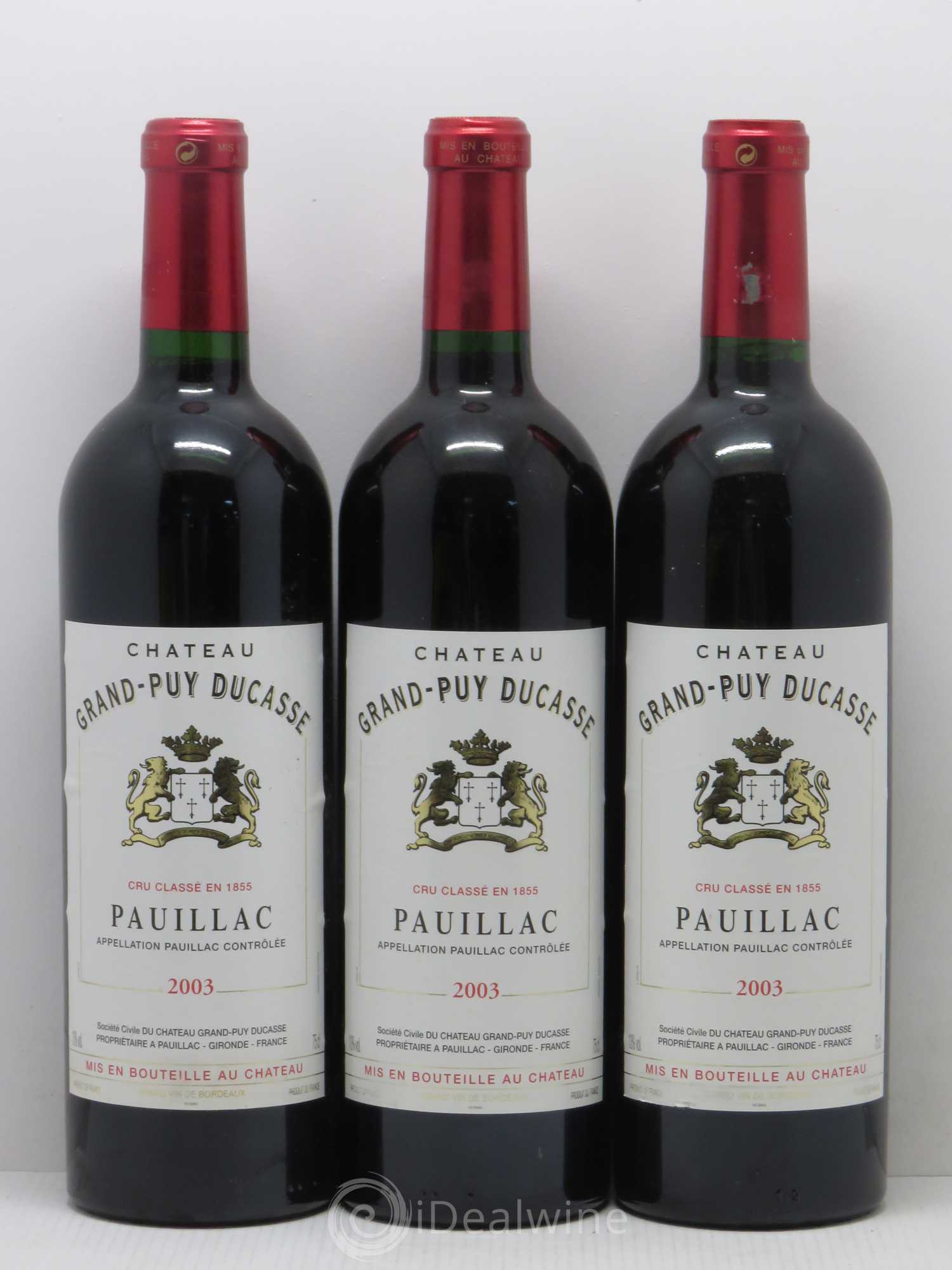Château Grand Puy Ducasse 5ème Grand Cru Classé 2003 - Lot de 6 bouteilles - 1