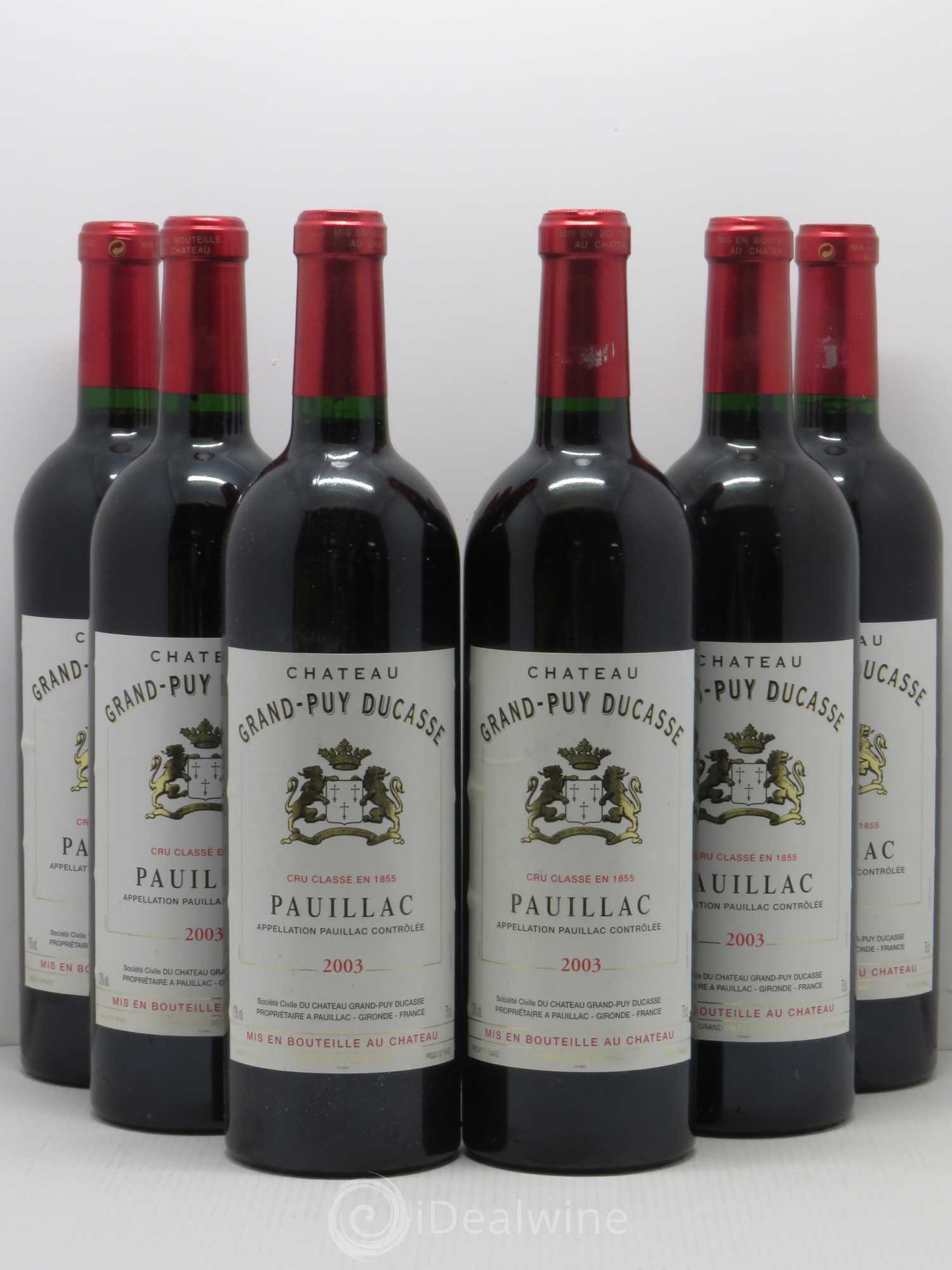 Château Grand Puy Ducasse 5ème Grand Cru Classé 2003 - Lot de 6 bouteilles - 0