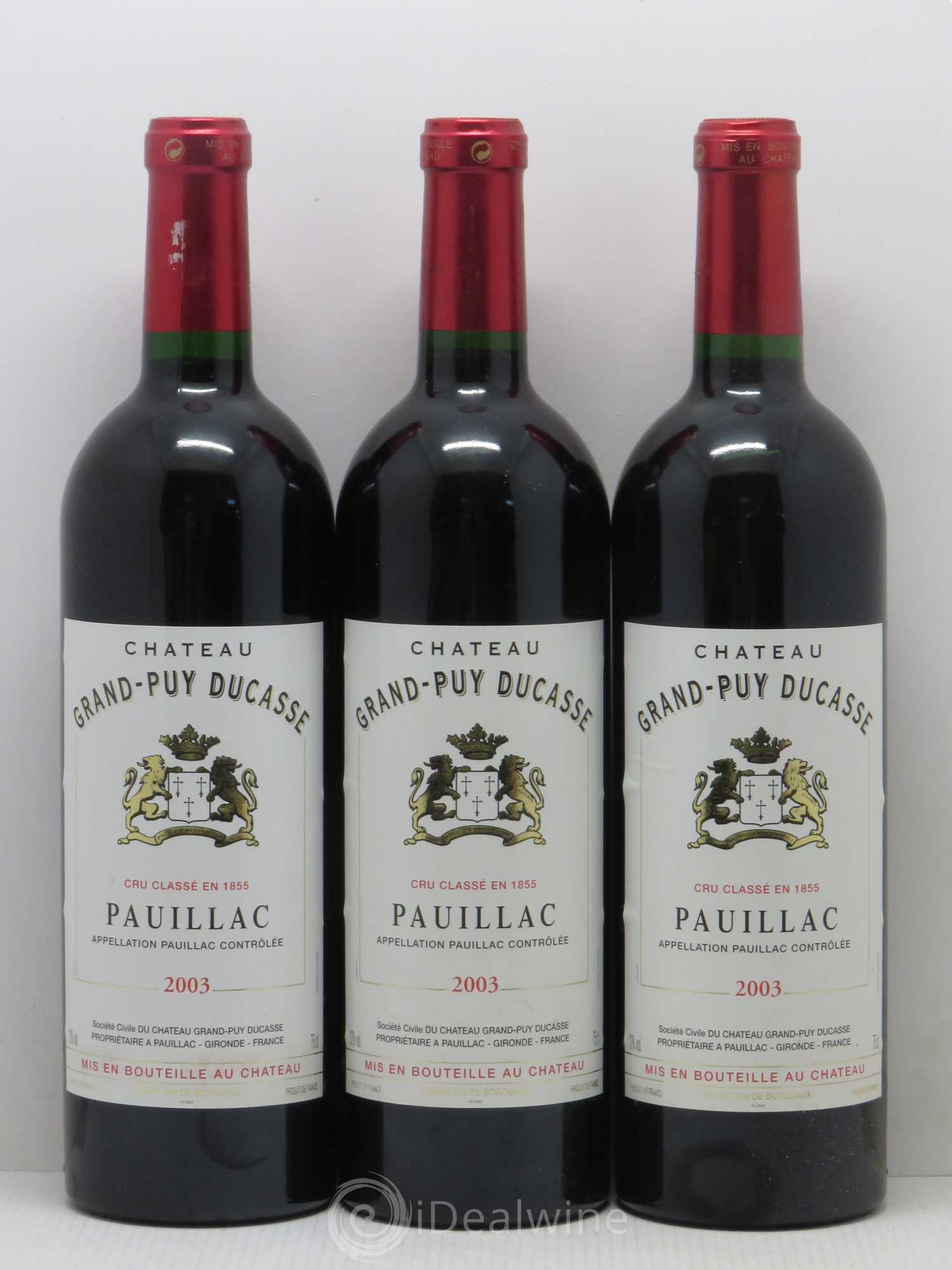 Château Grand Puy Ducasse 5ème Grand Cru Classé 2003 - Lot de 6 bouteilles - 1