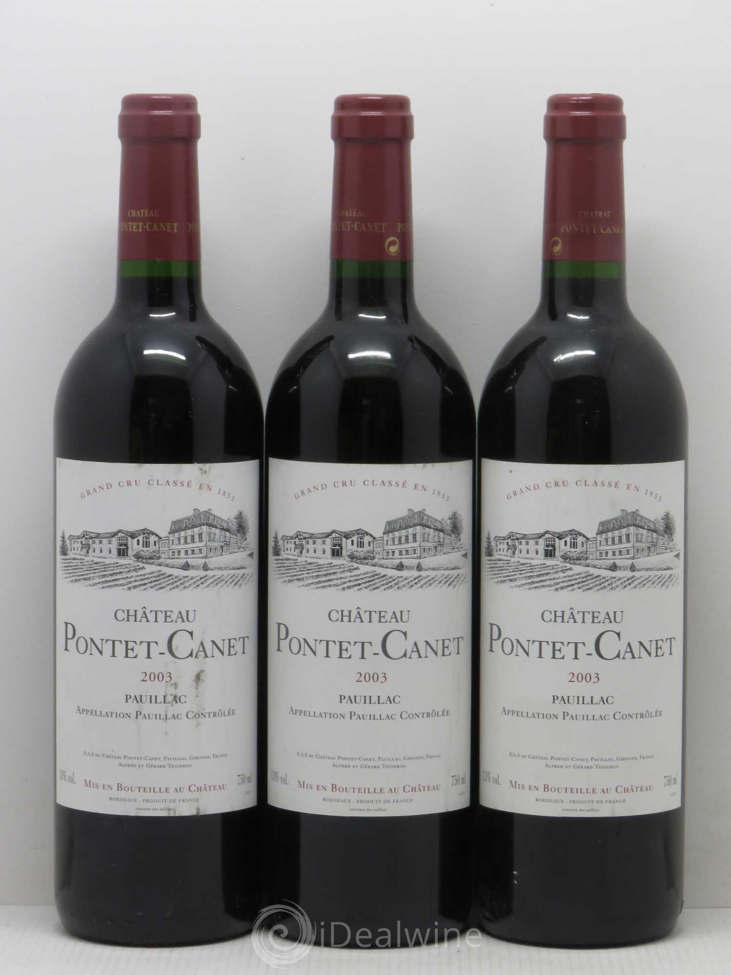 Château Pontet Canet 5ème Grand Cru Classé 2003 - Lot de 6 bouteilles - 2