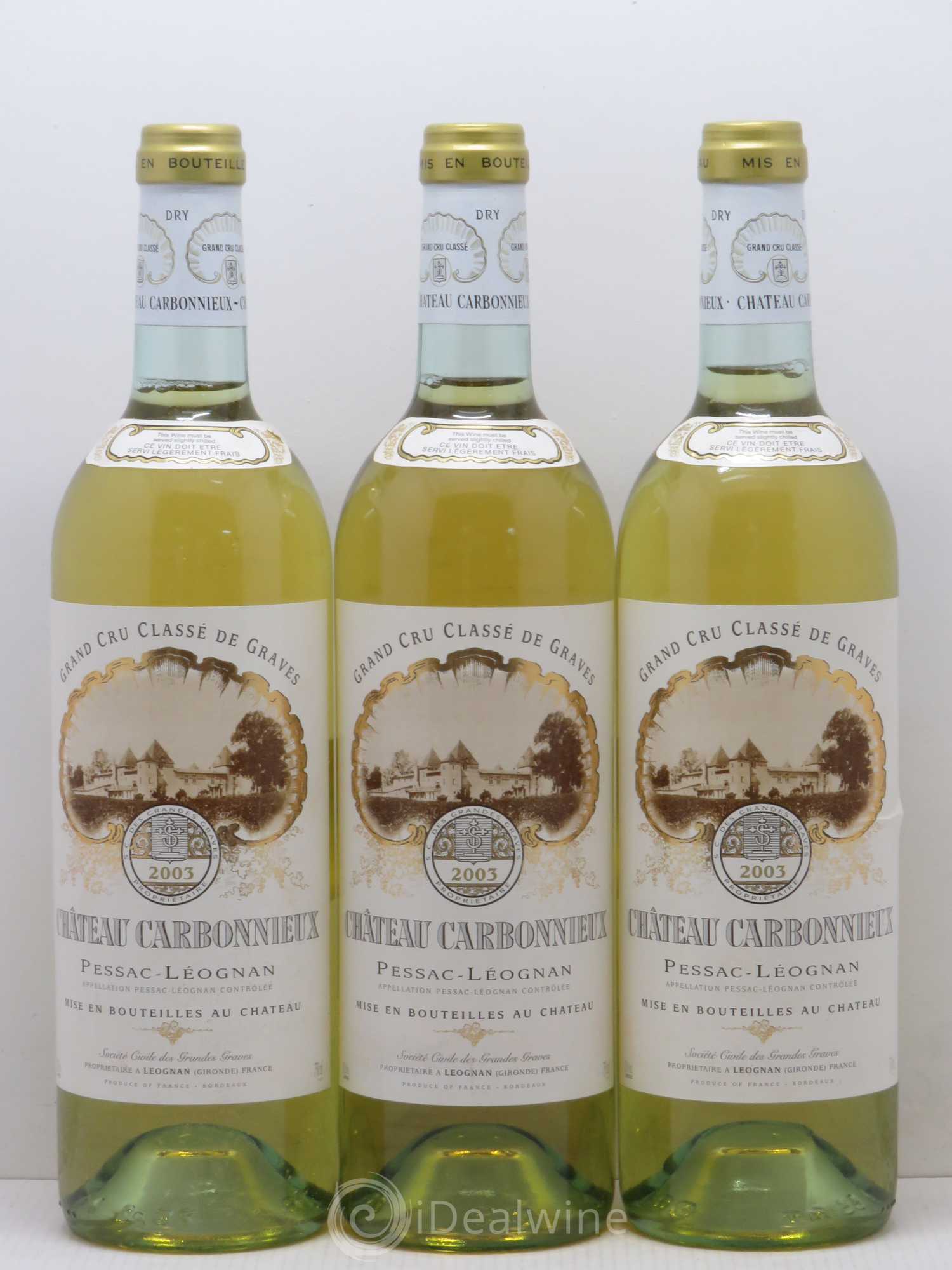 Château Carbonnieux Cru Classé de Graves 2003 - Lot de 12 bouteilles - 1