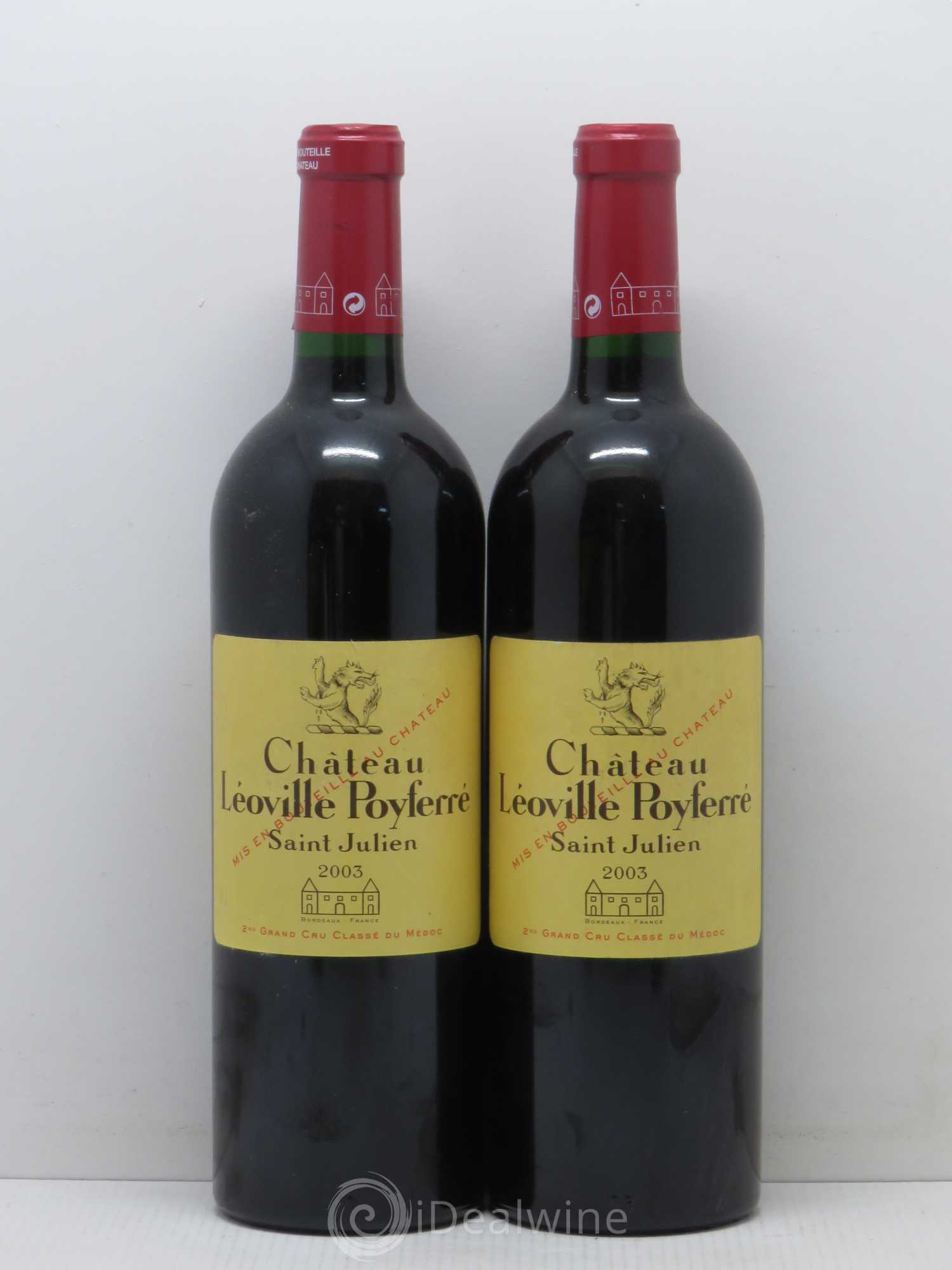 Château Léoville Poyferré 2ème Grand Cru Classé 2003 - Lot de 2 bouteilles - 0