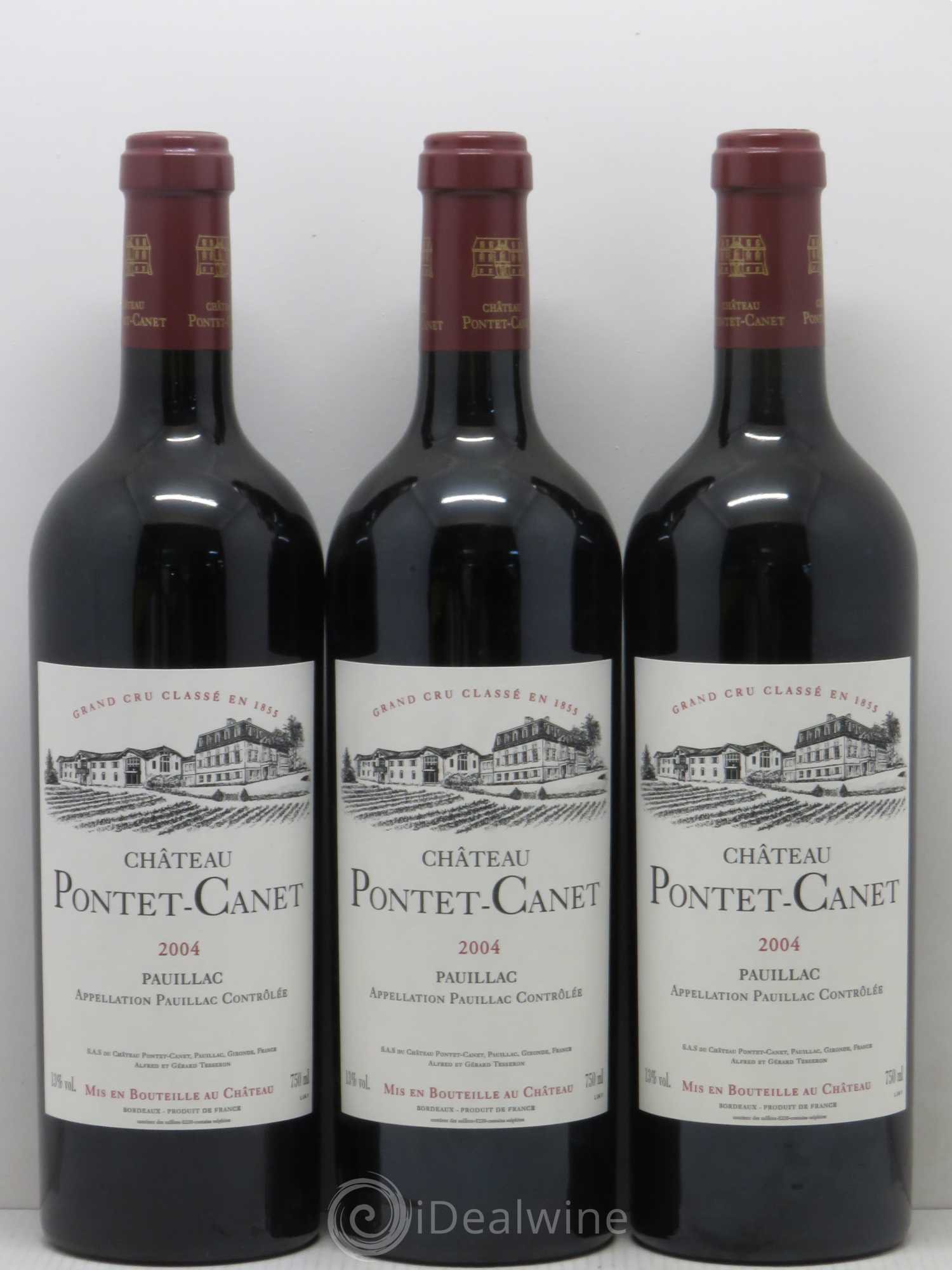 Château Pontet Canet 5ème Grand Cru Classé 2004 - Lot de 6 bouteilles - 1