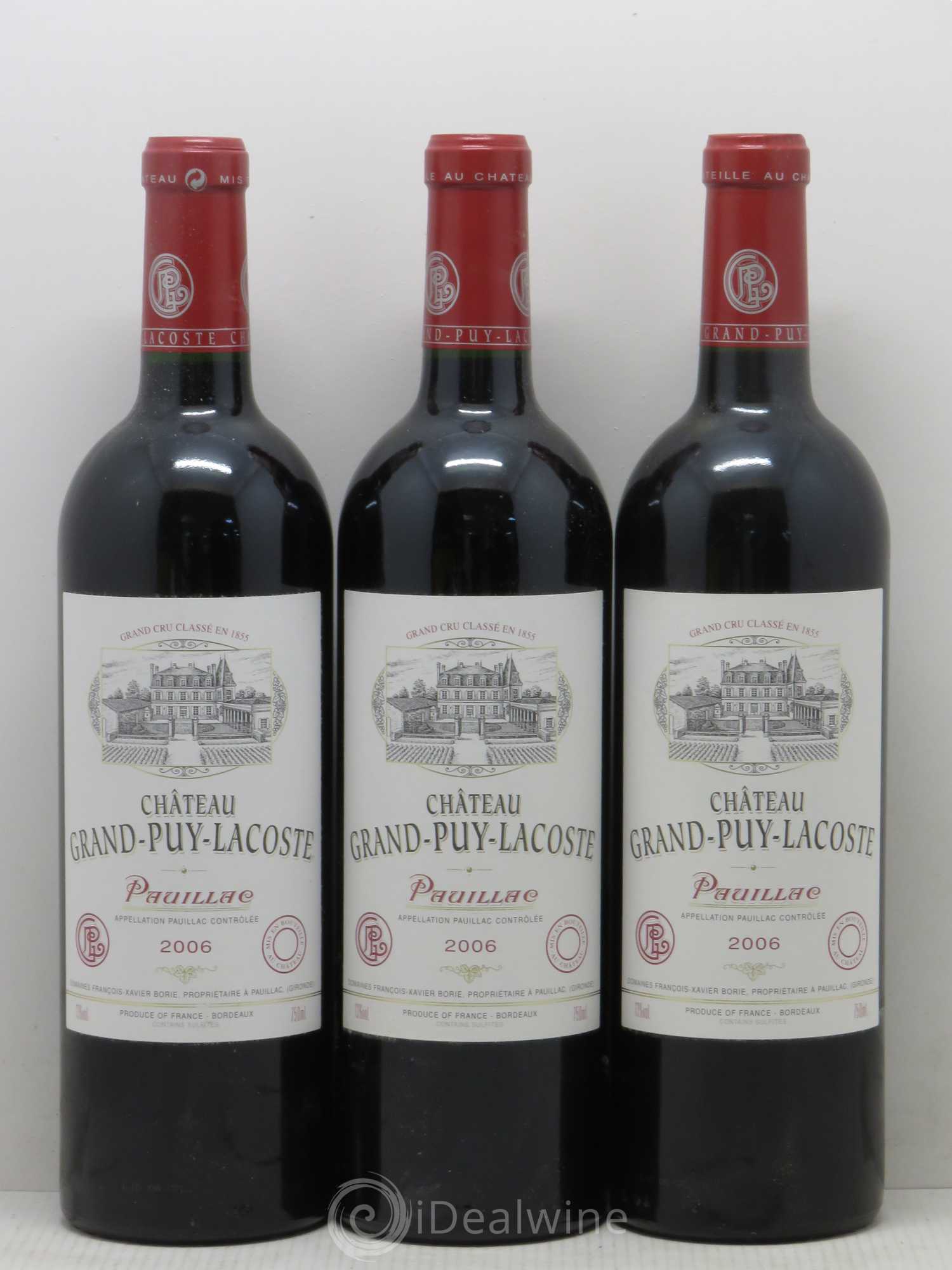 Château Grand Puy Lacoste 5ème Grand Cru Classé 2006 - Lot de 6 bouteilles - 1