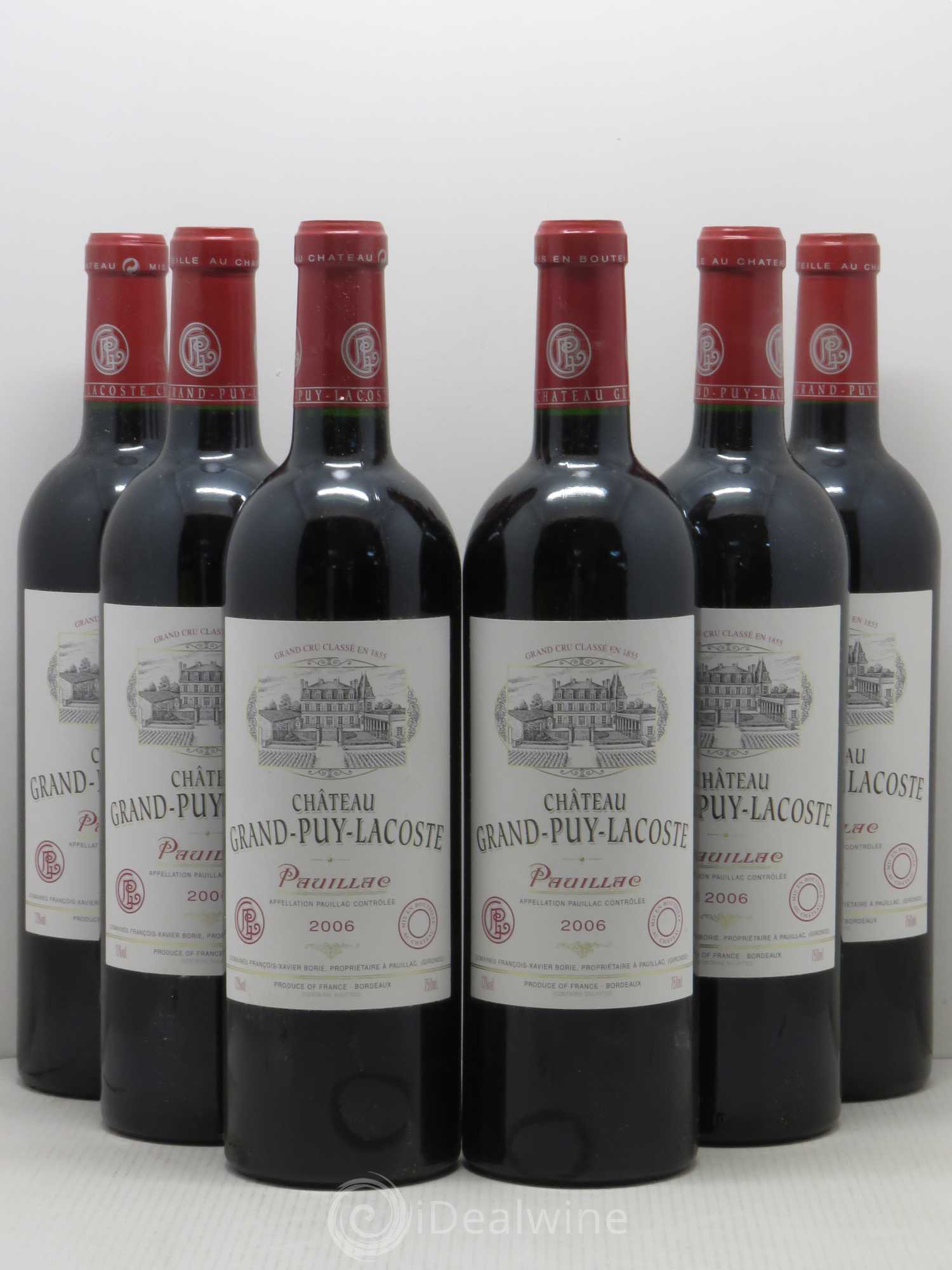 Château Grand Puy Lacoste 5ème Grand Cru Classé 2006 - Lot de 6 bouteilles - 0