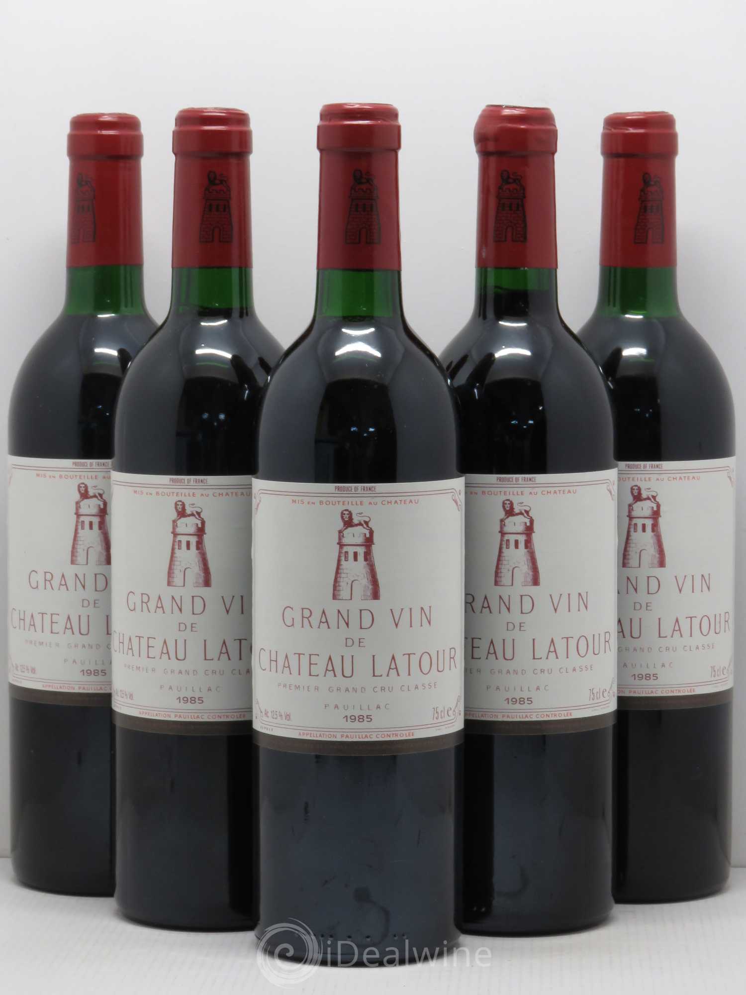 Château Latour 1er Grand Cru Classé 1985 - Lot de 5 bouteilles - 0