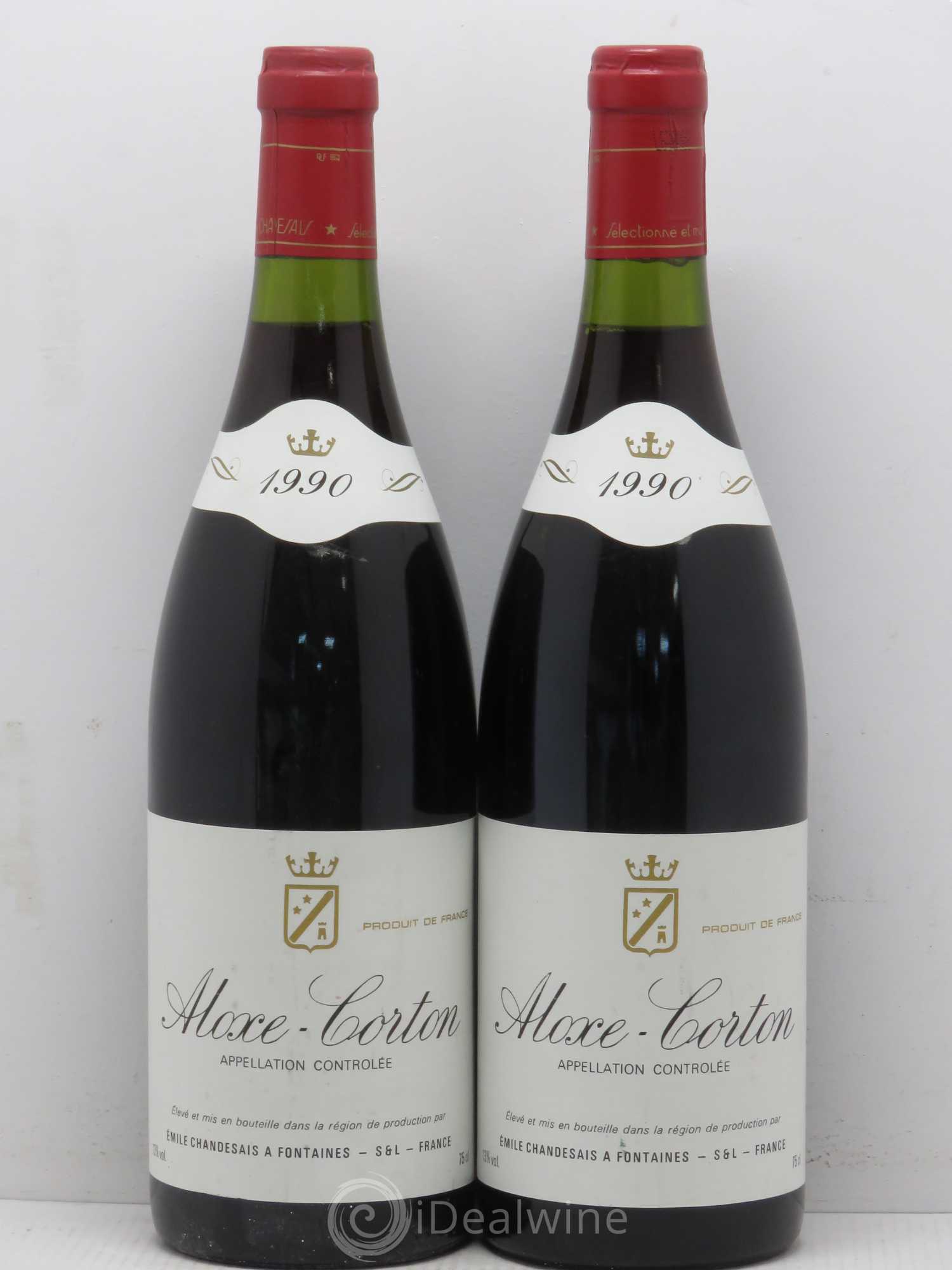 Aloxe-Corton Domaine Chandesais 1990 - Lot de 2 bouteilles - 0