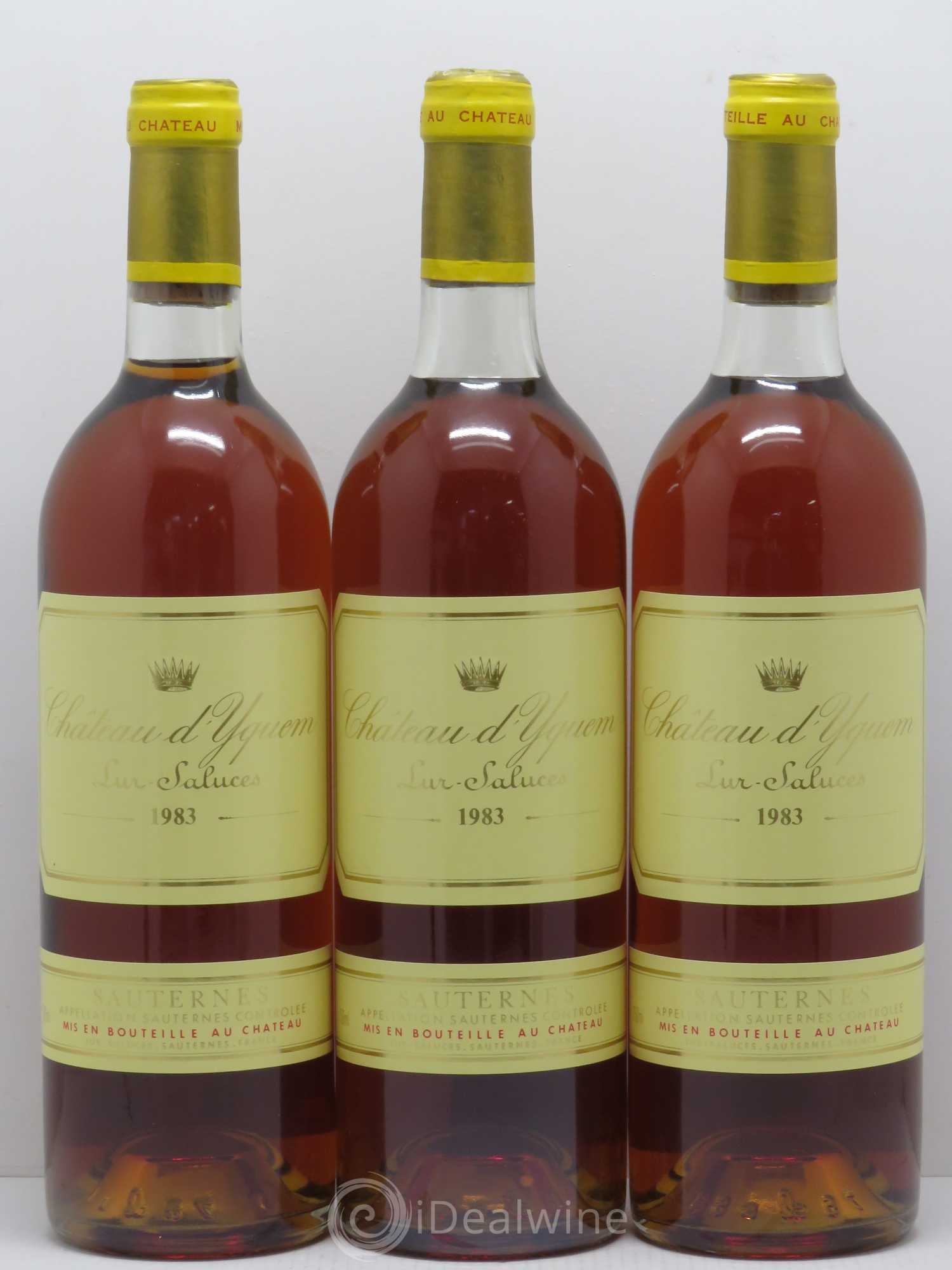 Château d' Yquem 1er Cru Classé Supérieur 1983 - Lotto di 3 bottiglie - 0