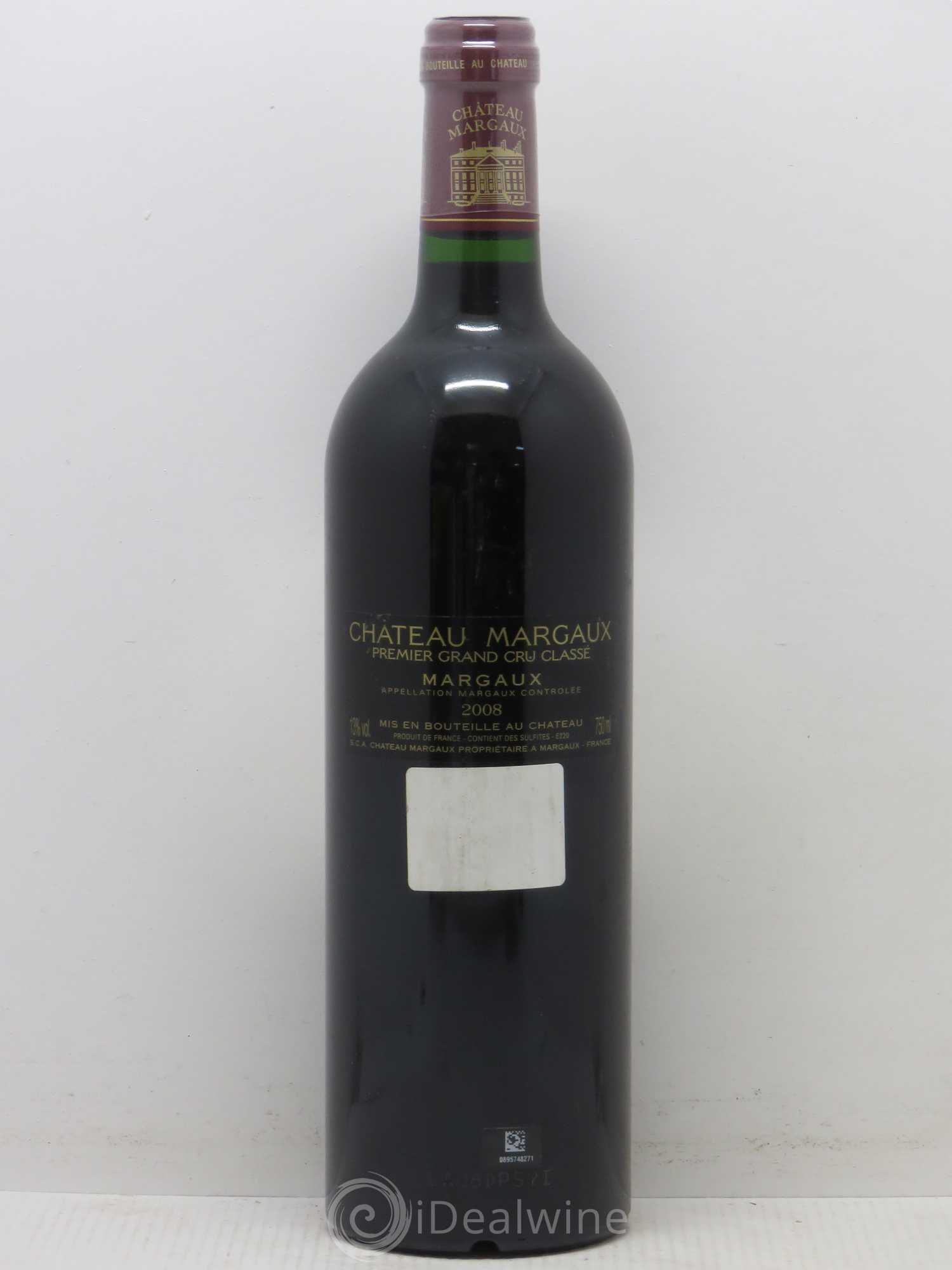 Château Margaux 1er Grand Cru Classé 2008 - Lot de 1 bouteille - 1
