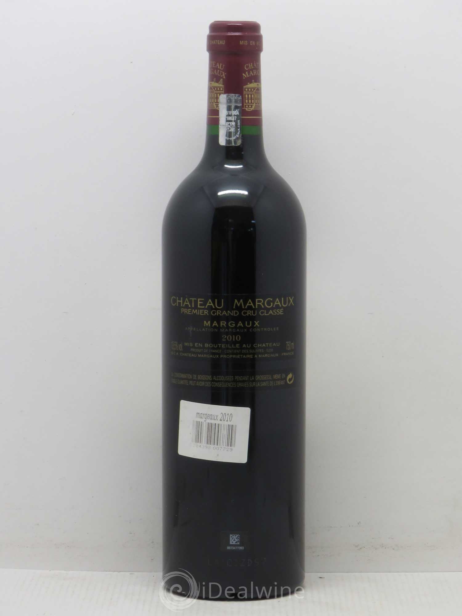 Château Margaux 1er Grand Cru Classé 2010 - Lot de 1 bouteille - 1