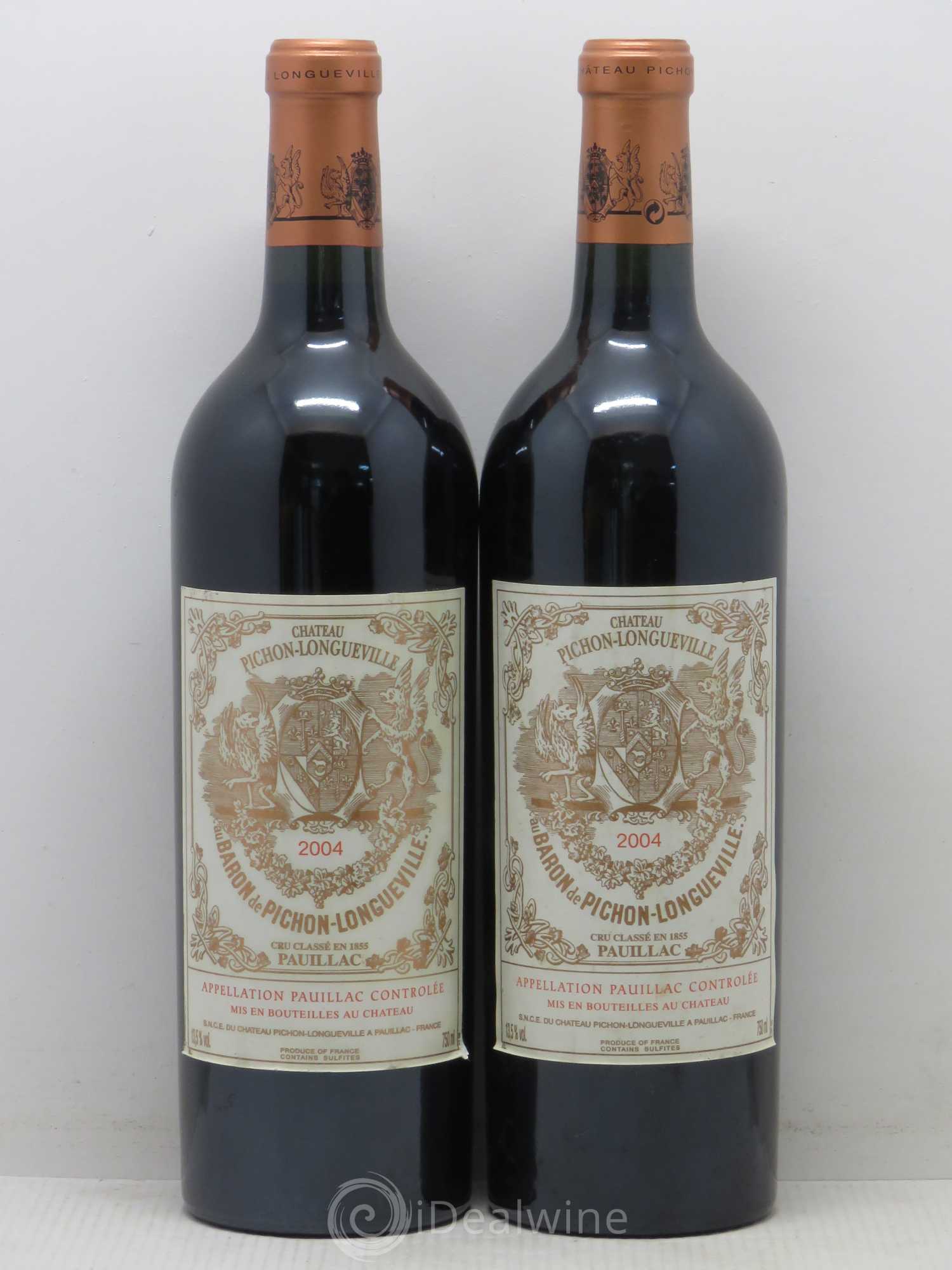 Pichon Longueville Baron 2ème Grand Cru Classé 2004 - Lot de 2 bouteilles - 0