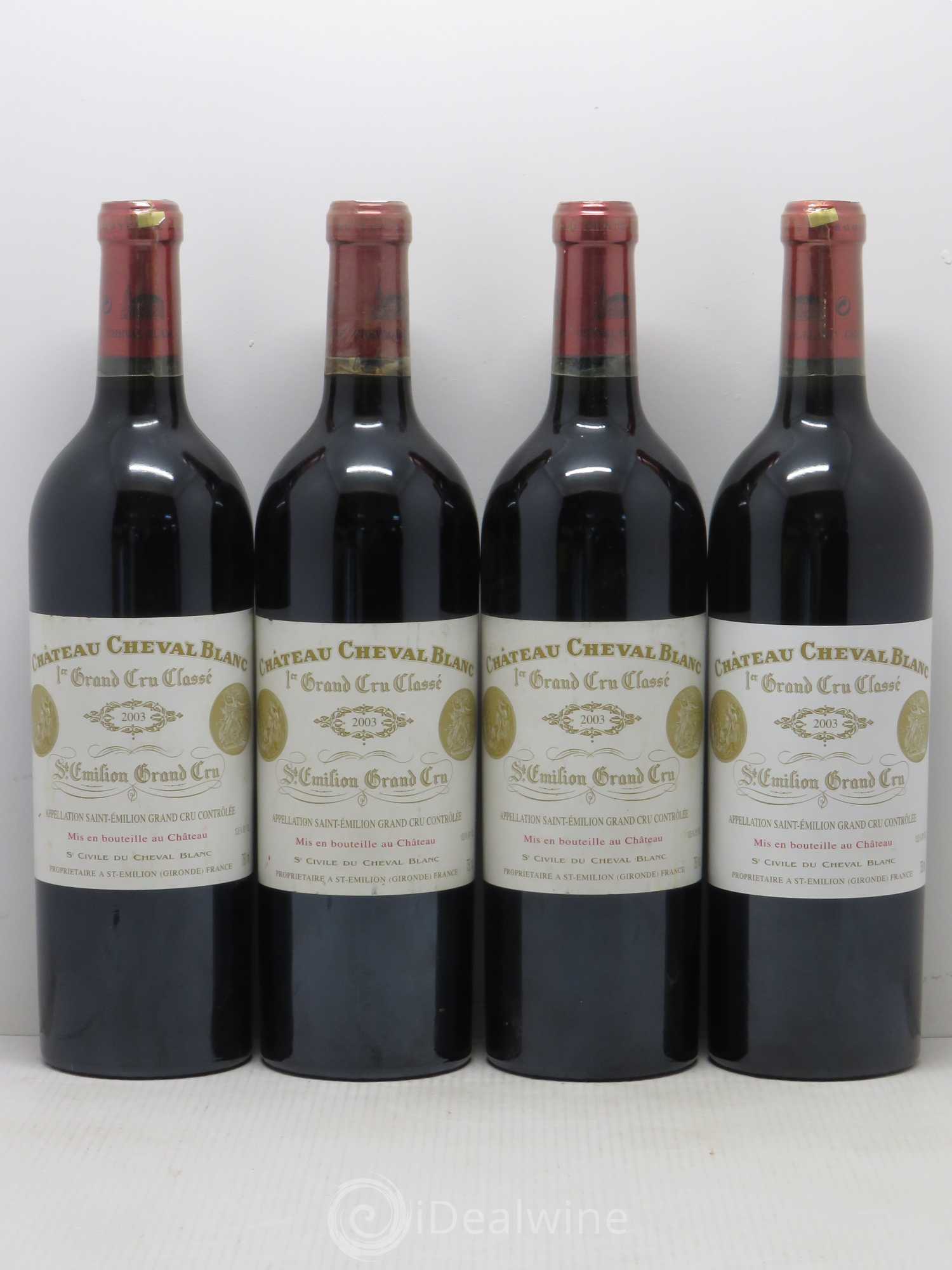 Château Cheval Blanc 1er Grand Cru Classé A 2003 - Lot de 4 bouteilles - 0