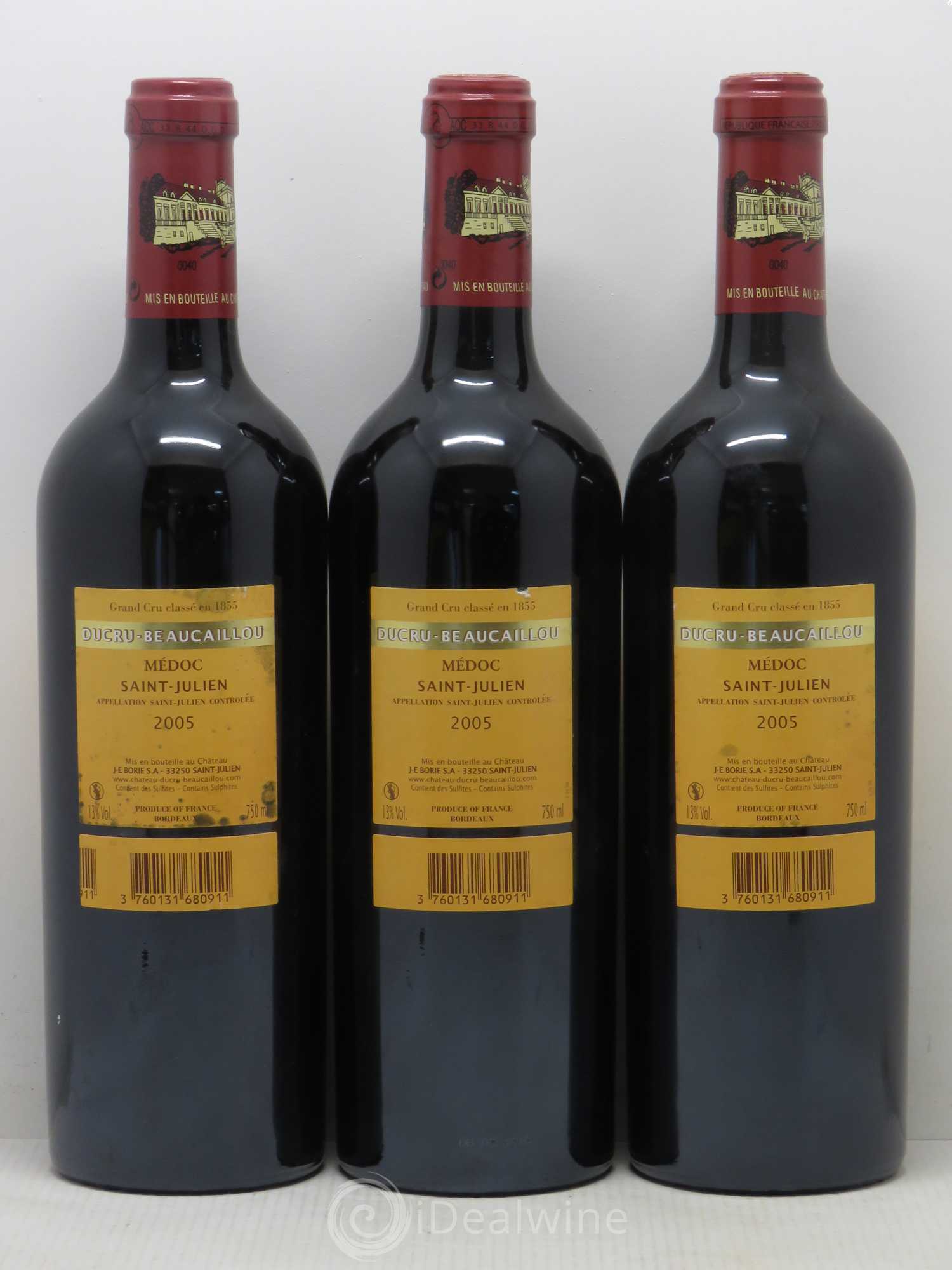 Château Ducru Beaucaillou 2ème Grand Cru Classé 2005 - Lot de 3 bouteilles - 1